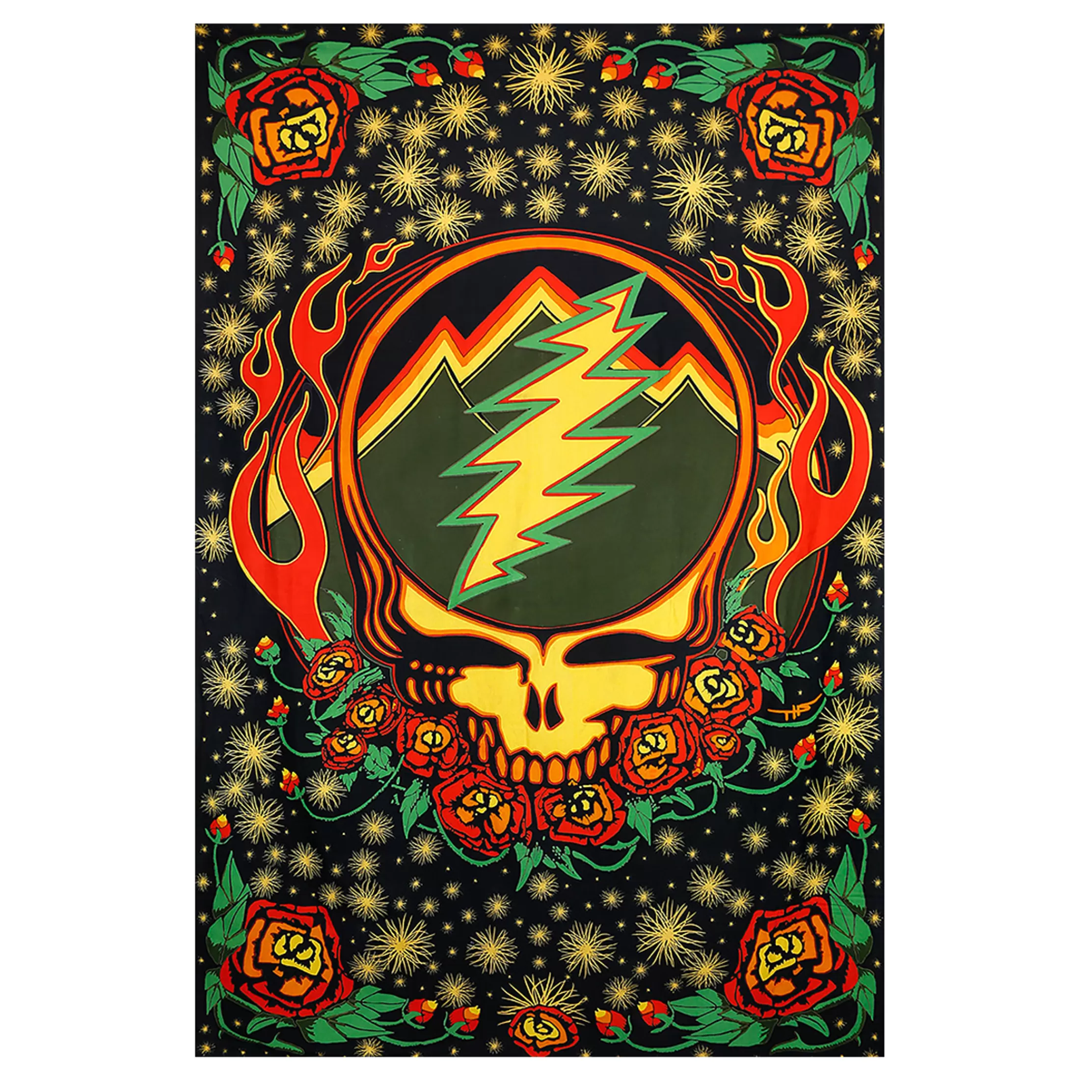 Grateful Dead<Liquid Blue GD Scarlet Fire SYF 3D Tapestry