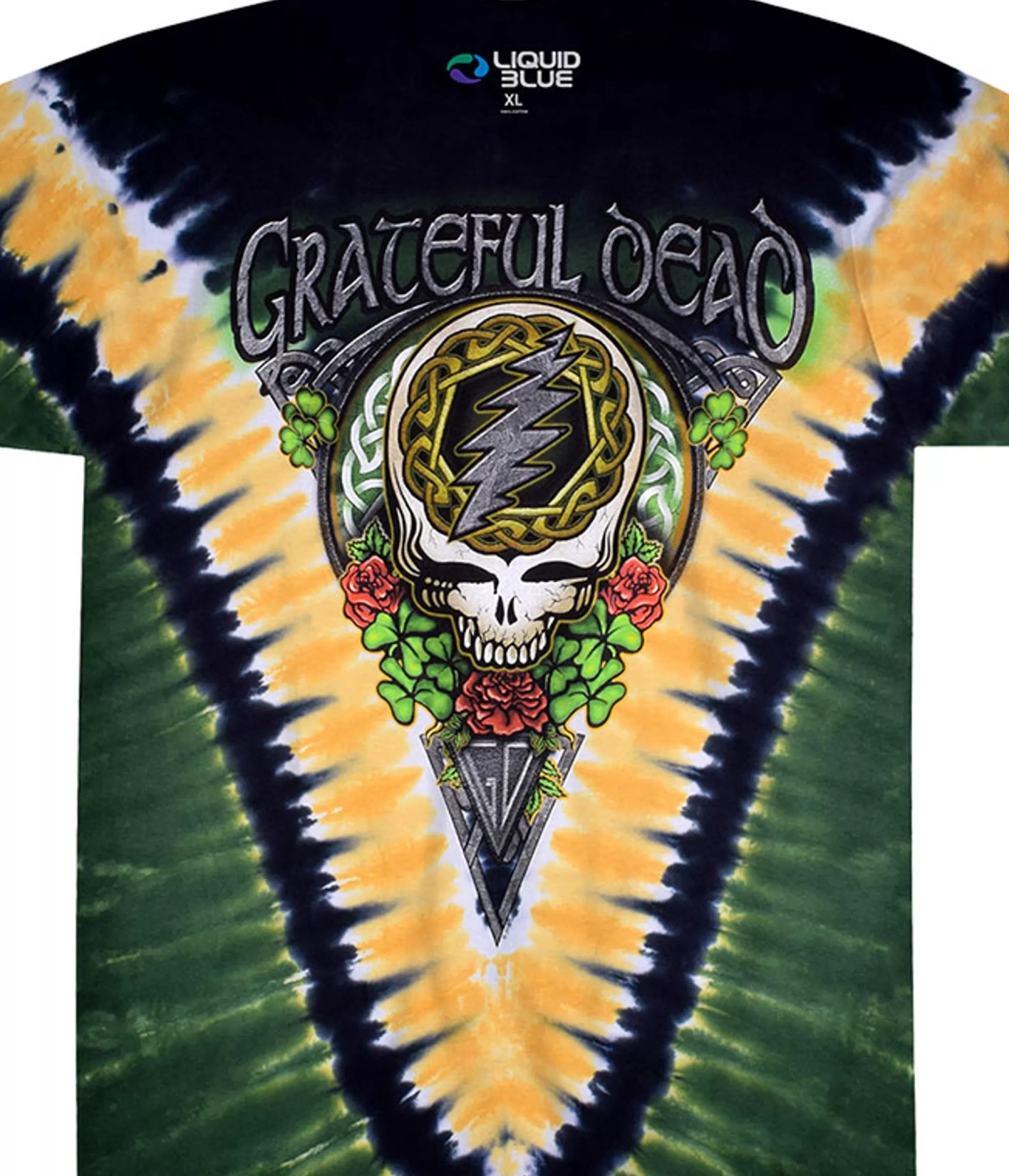 T-Shirt | Grateful Dead<Liquid Blue GD Shamrock V Tie-Dye T-Shirt