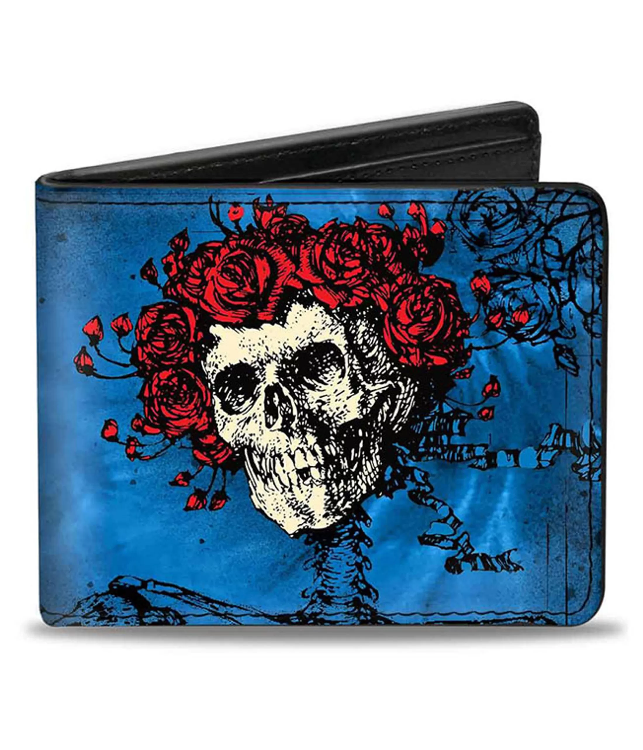 Wallets | Grateful Dead<Liquid Blue GD Skull and Roses Blues Bi-Fold Wallet