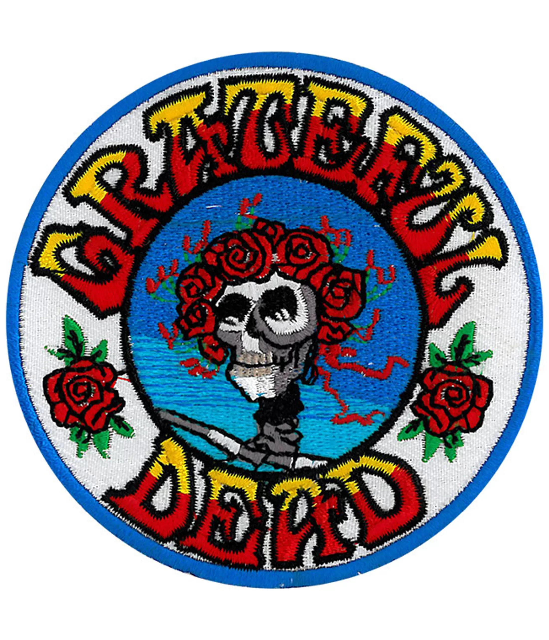 Patches | Grateful Dead<Liquid Blue GD Skull And Roses Patch