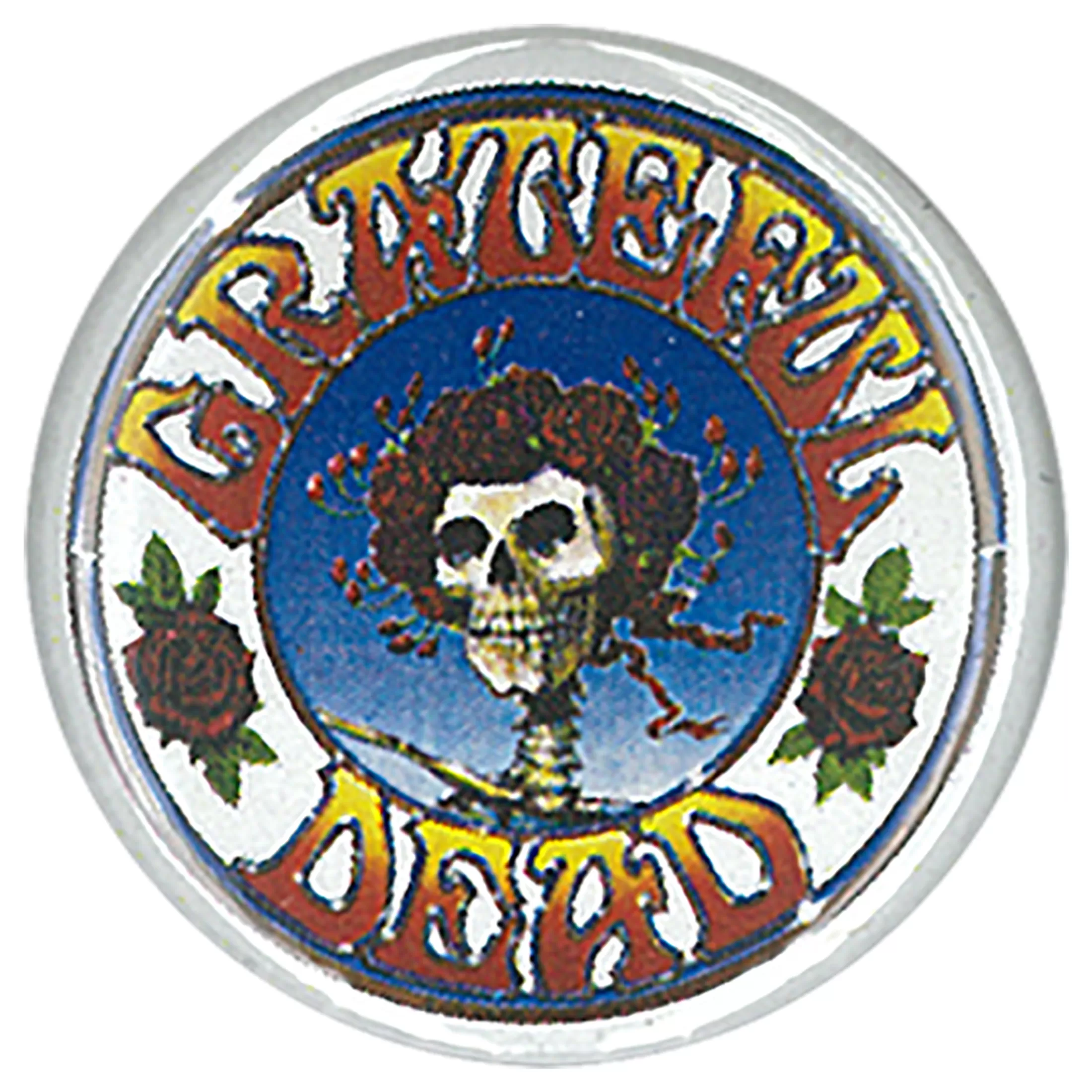 Pins | Grateful Dead<Liquid Blue GD Skull and Roses Pin