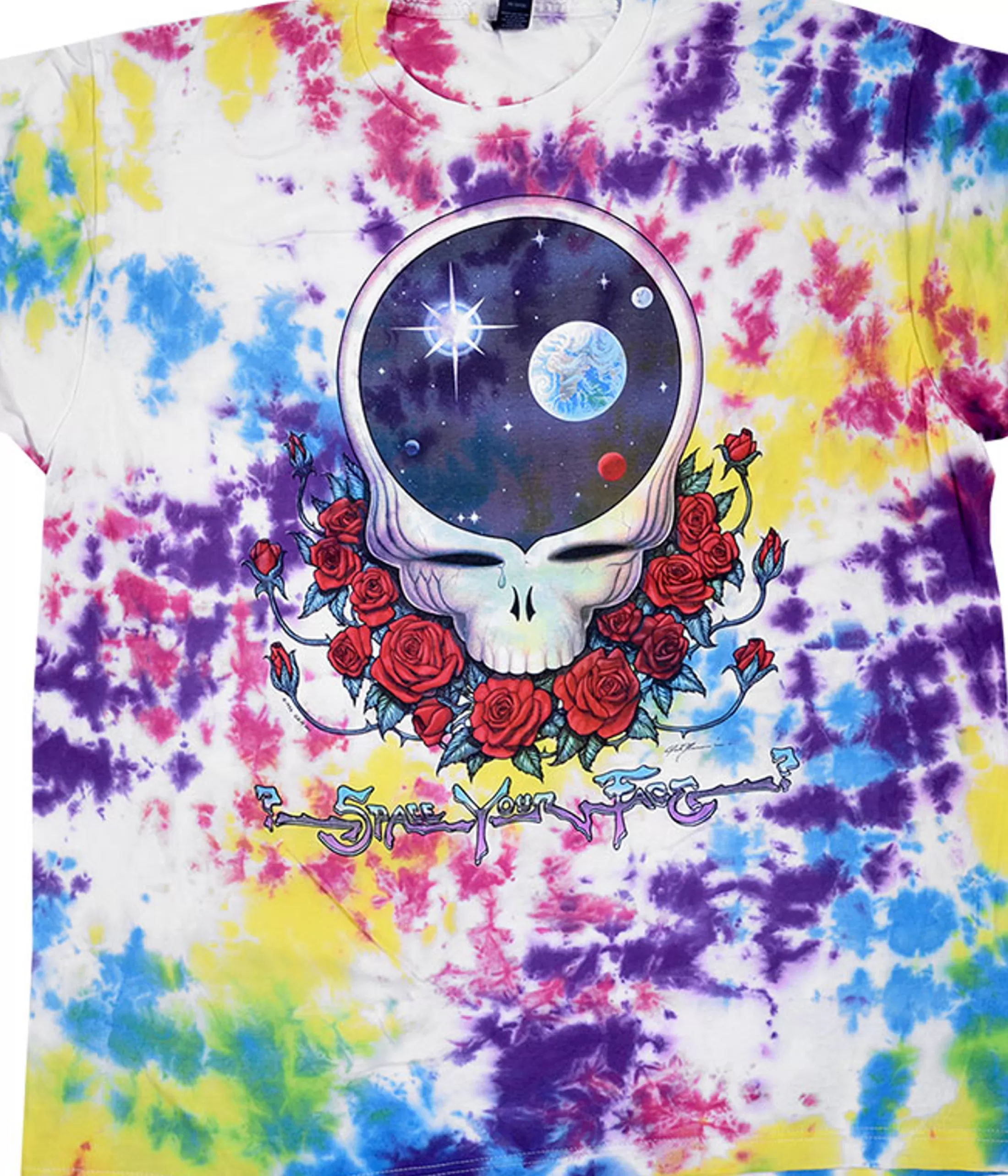 T-Shirt | Grateful Dead<Liquid Blue GD Space Face Tie-Dye T-Shirt