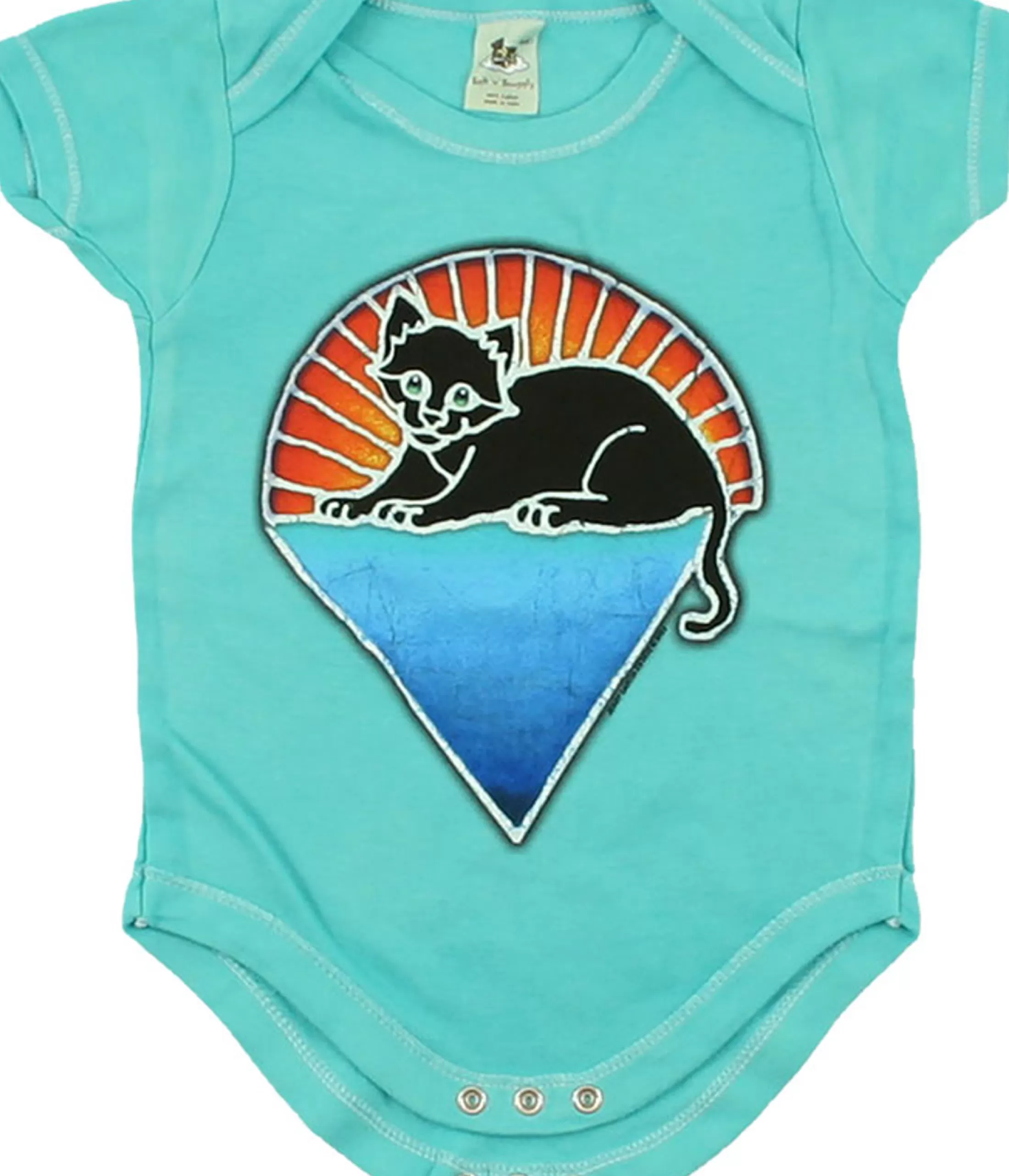 Onesies | Grateful Dead<Liquid Blue GD Steal Your Kitty Green Onesie