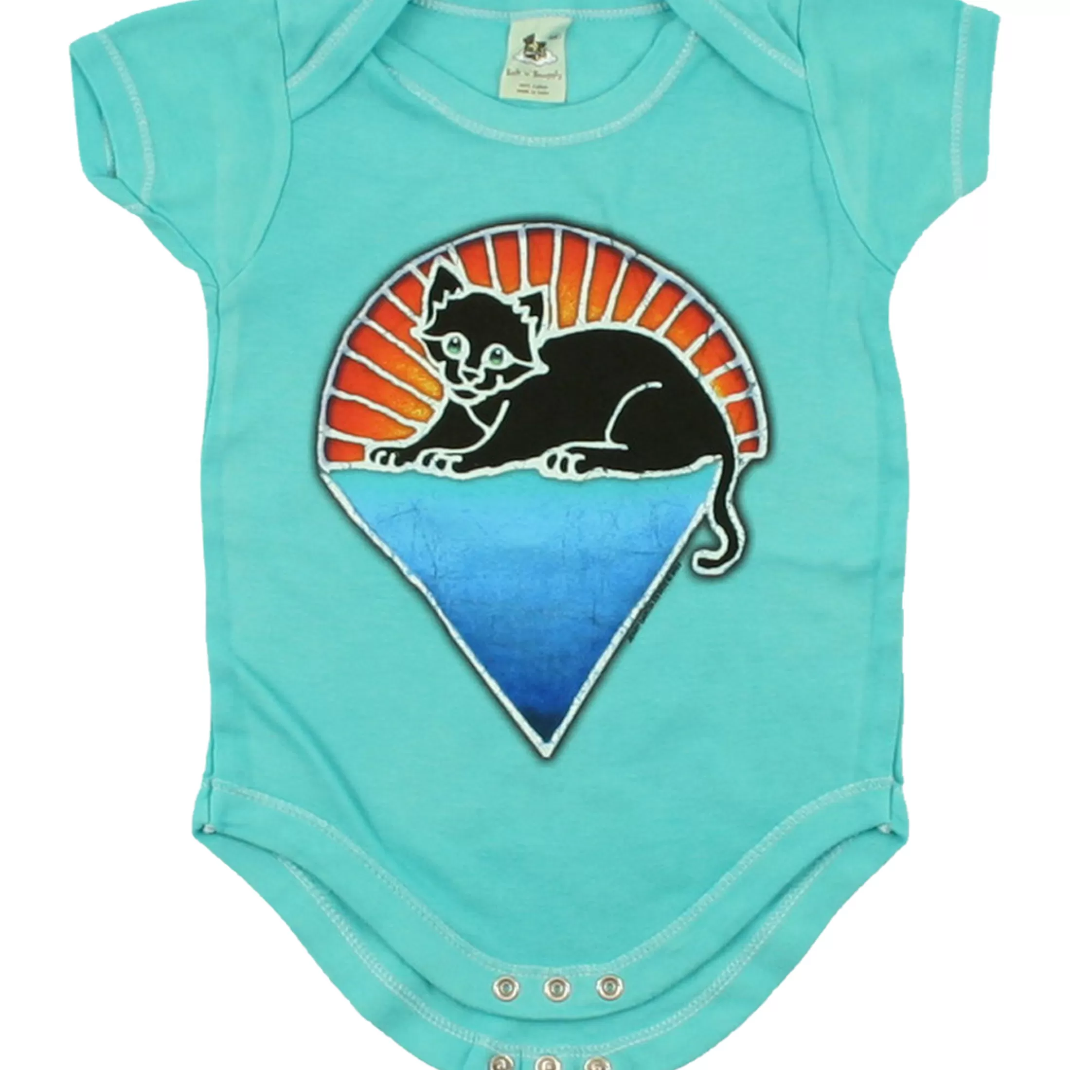 Onesies | Grateful Dead<Liquid Blue GD Steal Your Kitty Green Onesie