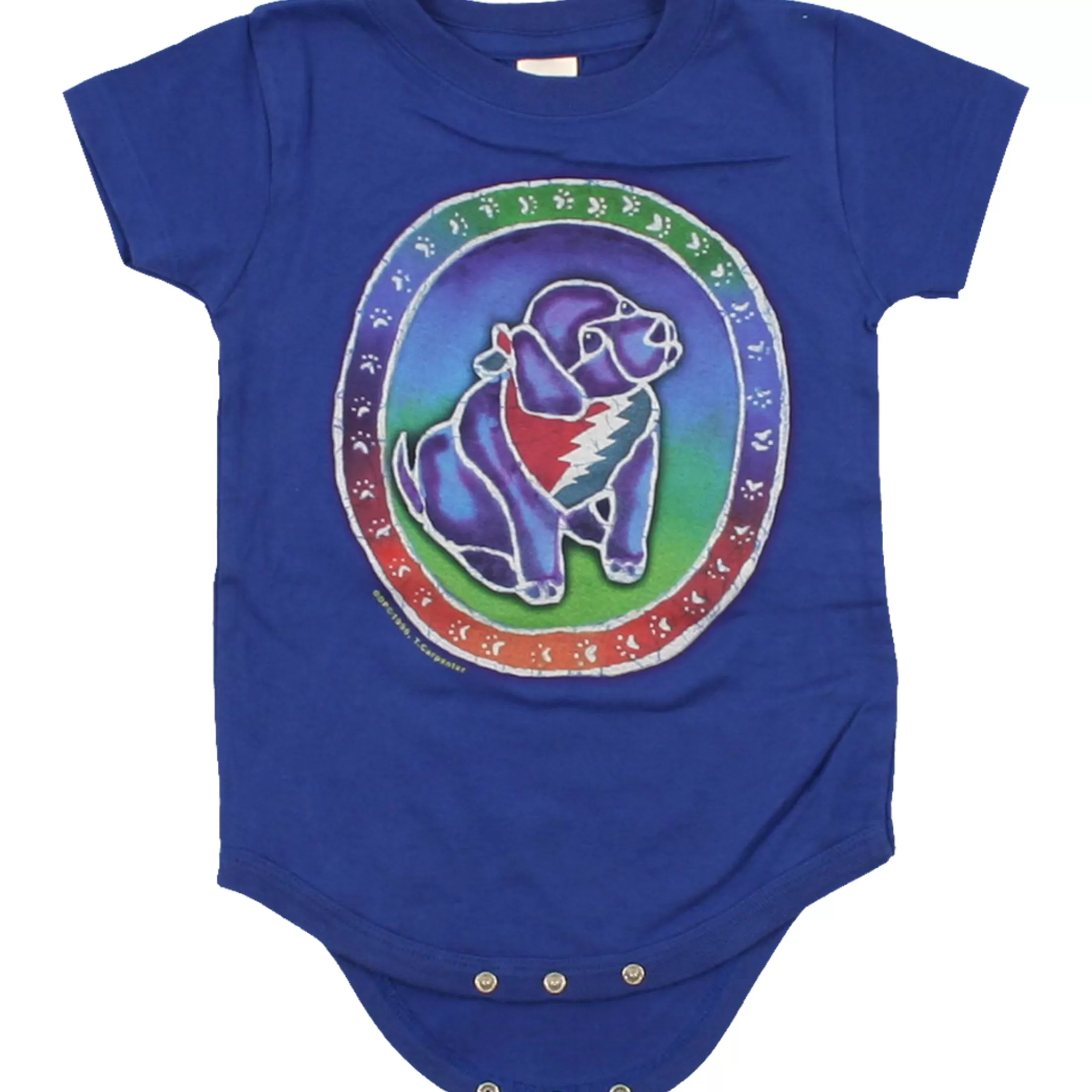 Onesies | Grateful Dead<Liquid Blue GD Steal Your Puppy Blue Onesie