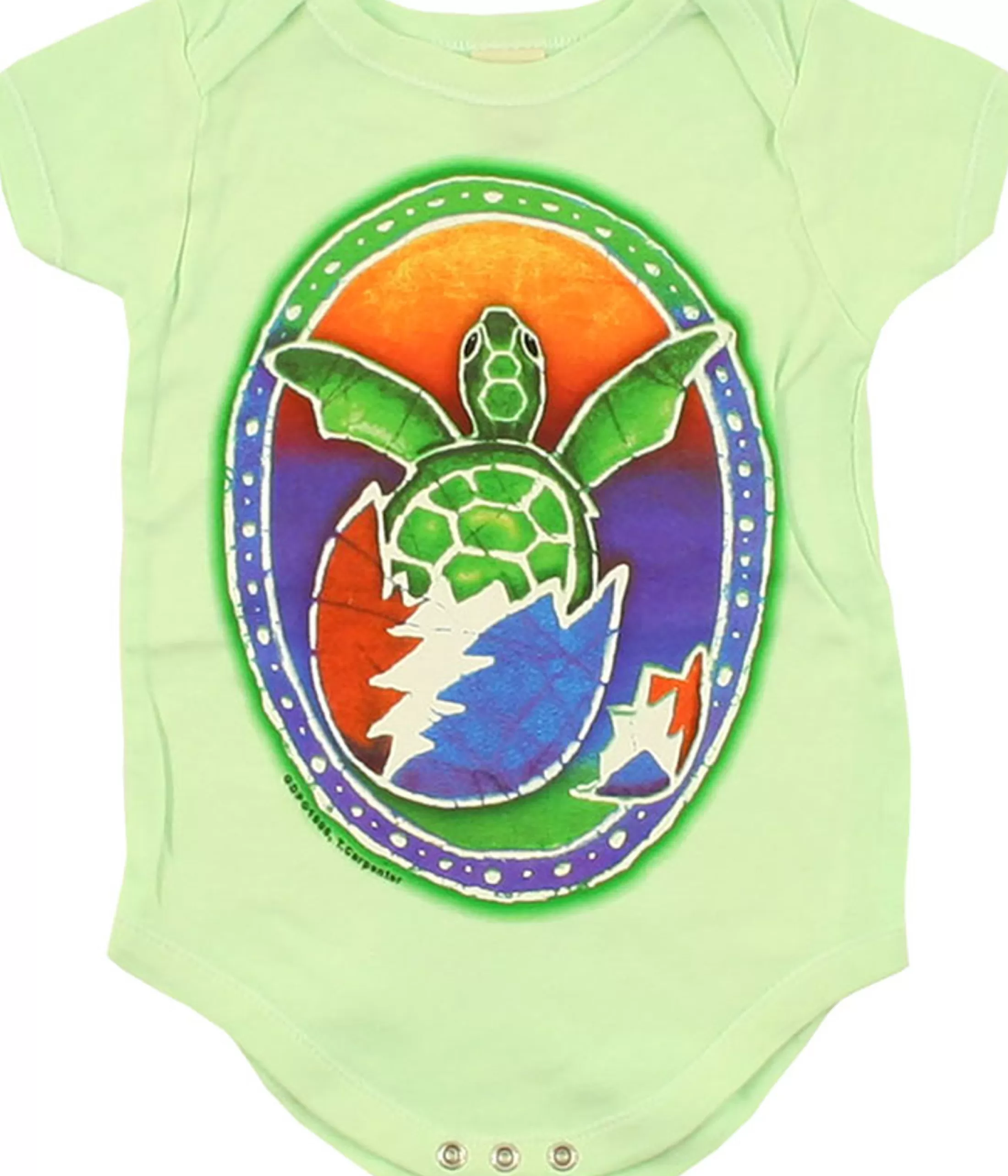 Onesies | Grateful Dead<Liquid Blue GD Steal Your Turtle Green Onesie