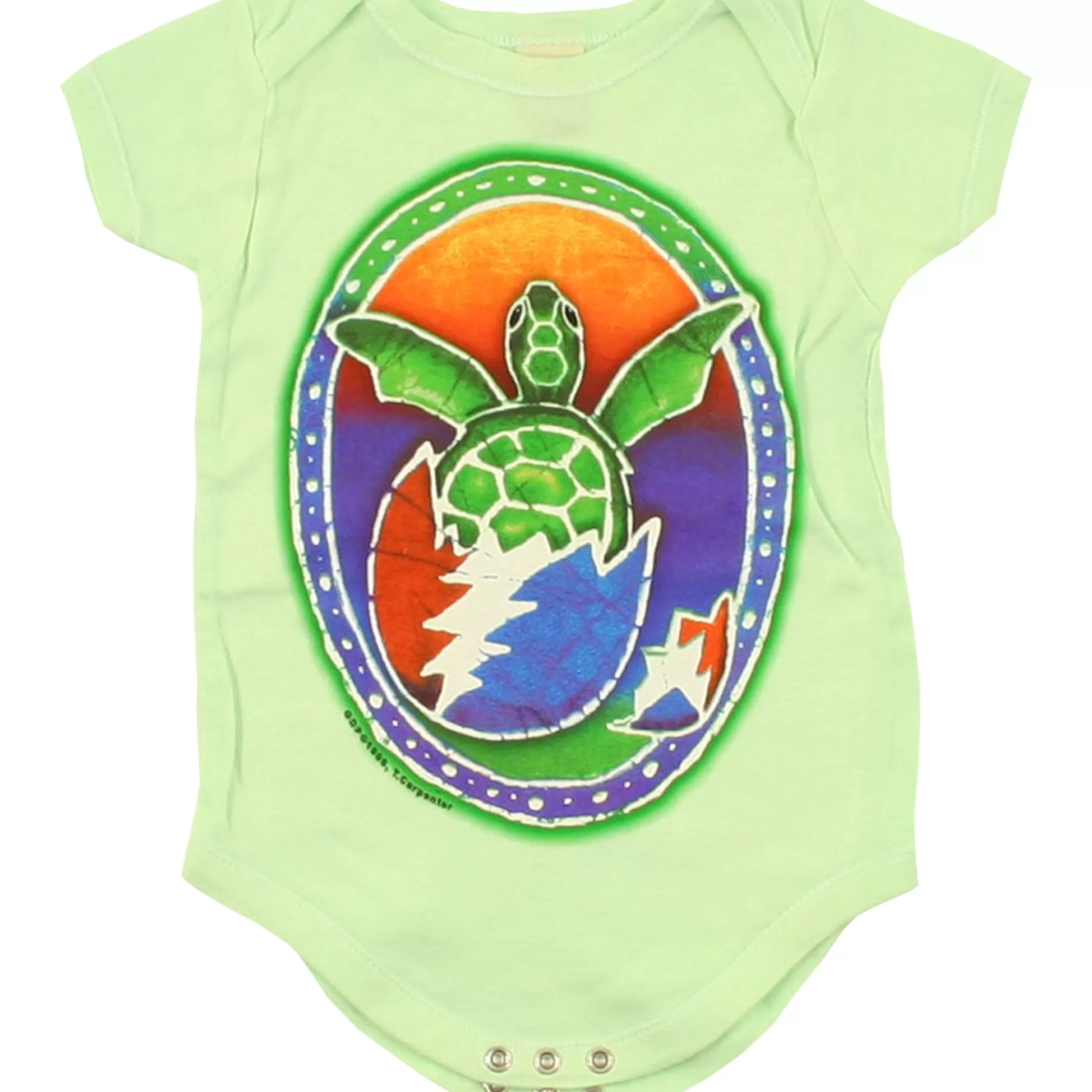 Onesies | Grateful Dead<Liquid Blue GD Steal Your Turtle Green Onesie