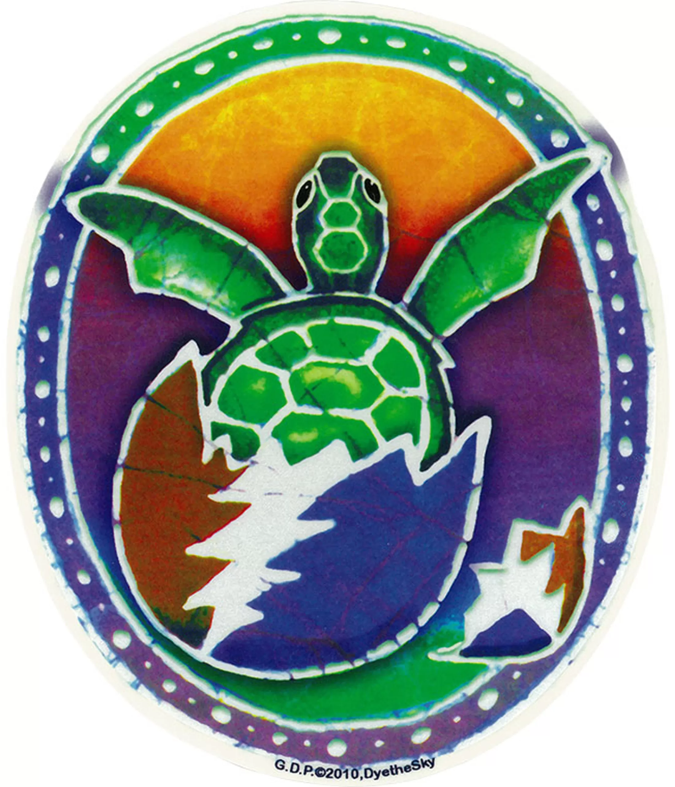 Grateful Dead<Liquid Blue GD Steal Your Turtle Sticker