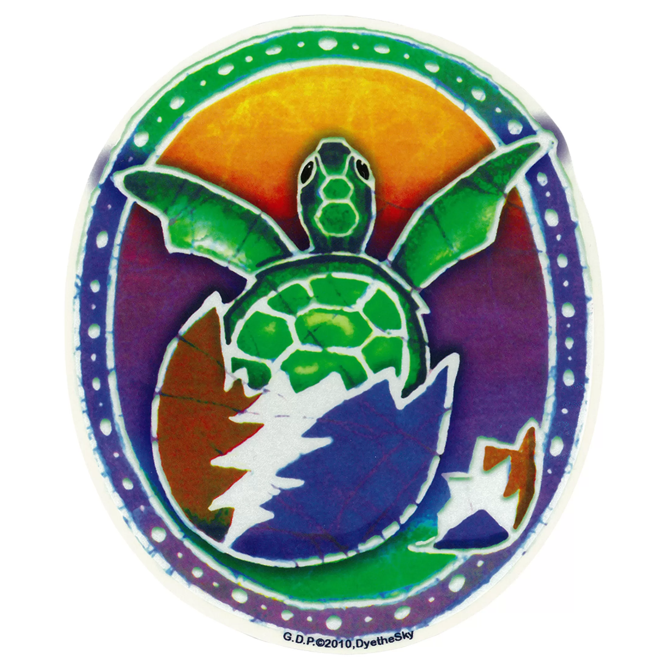 Grateful Dead<Liquid Blue GD Steal Your Turtle Sticker