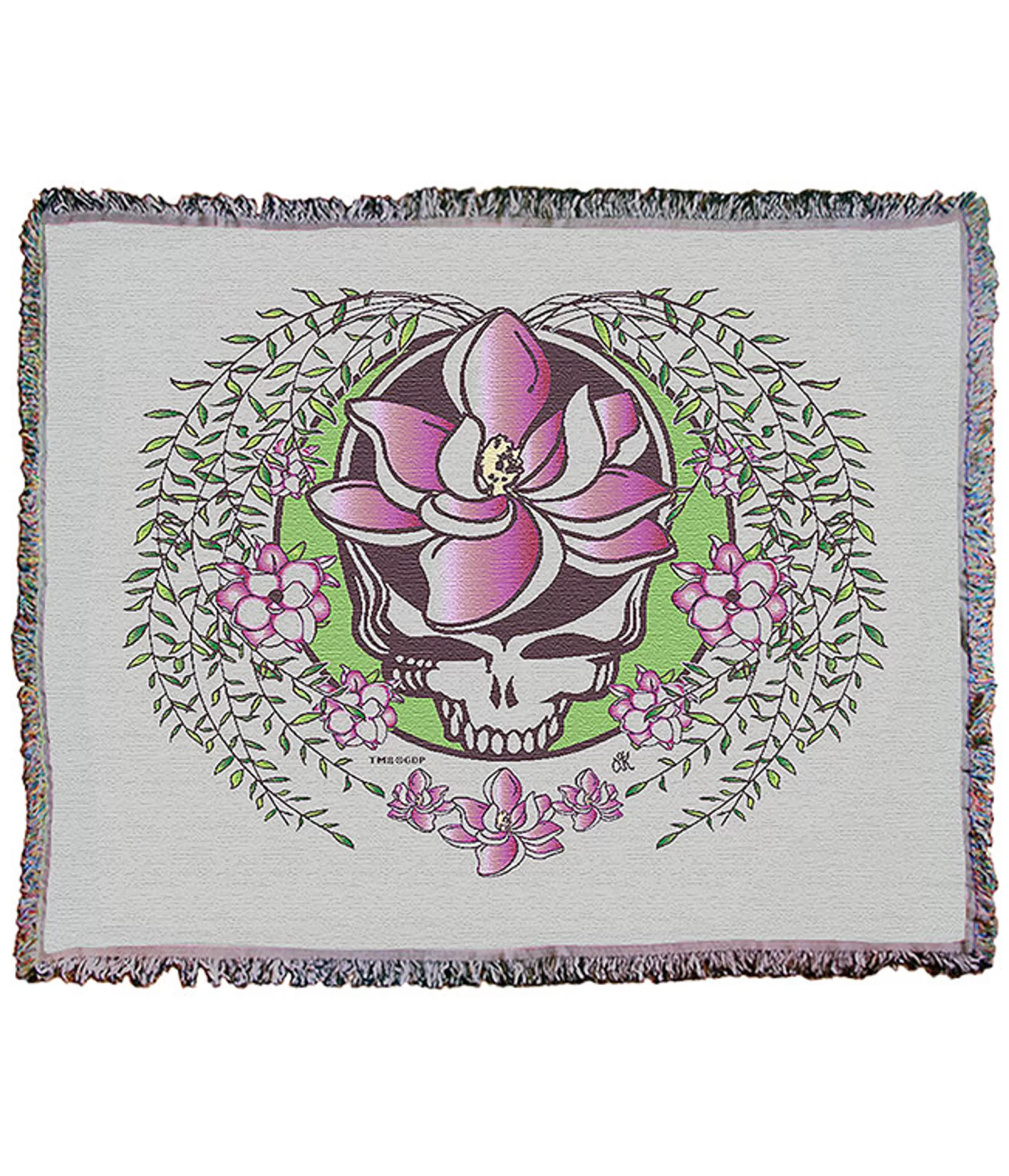 Grateful Dead<Liquid Blue GD Sugar Magnolia SYF Cream Woven Blanket