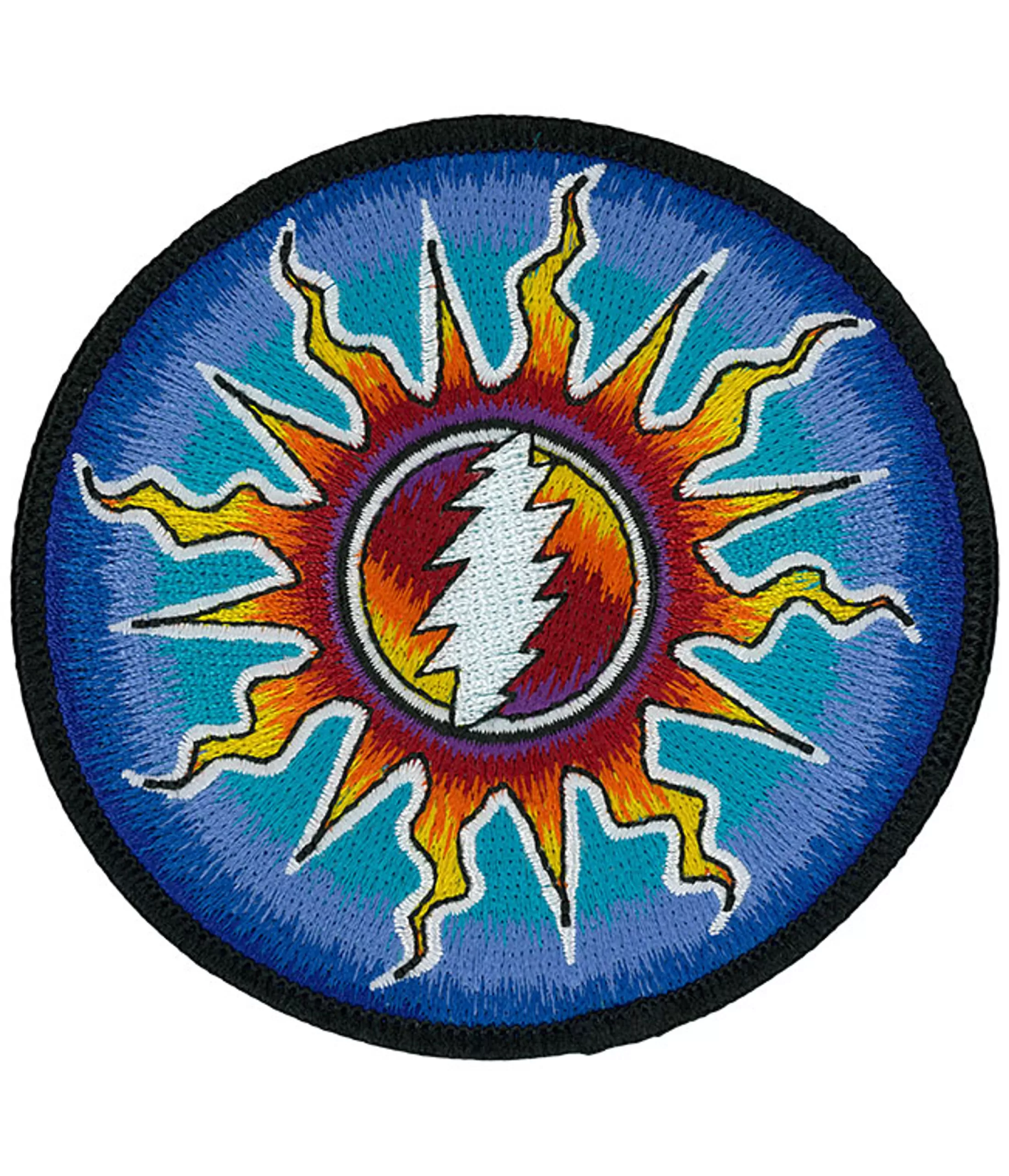 Patches | Grateful Dead<Liquid Blue GD Sunshine Bolt Patch