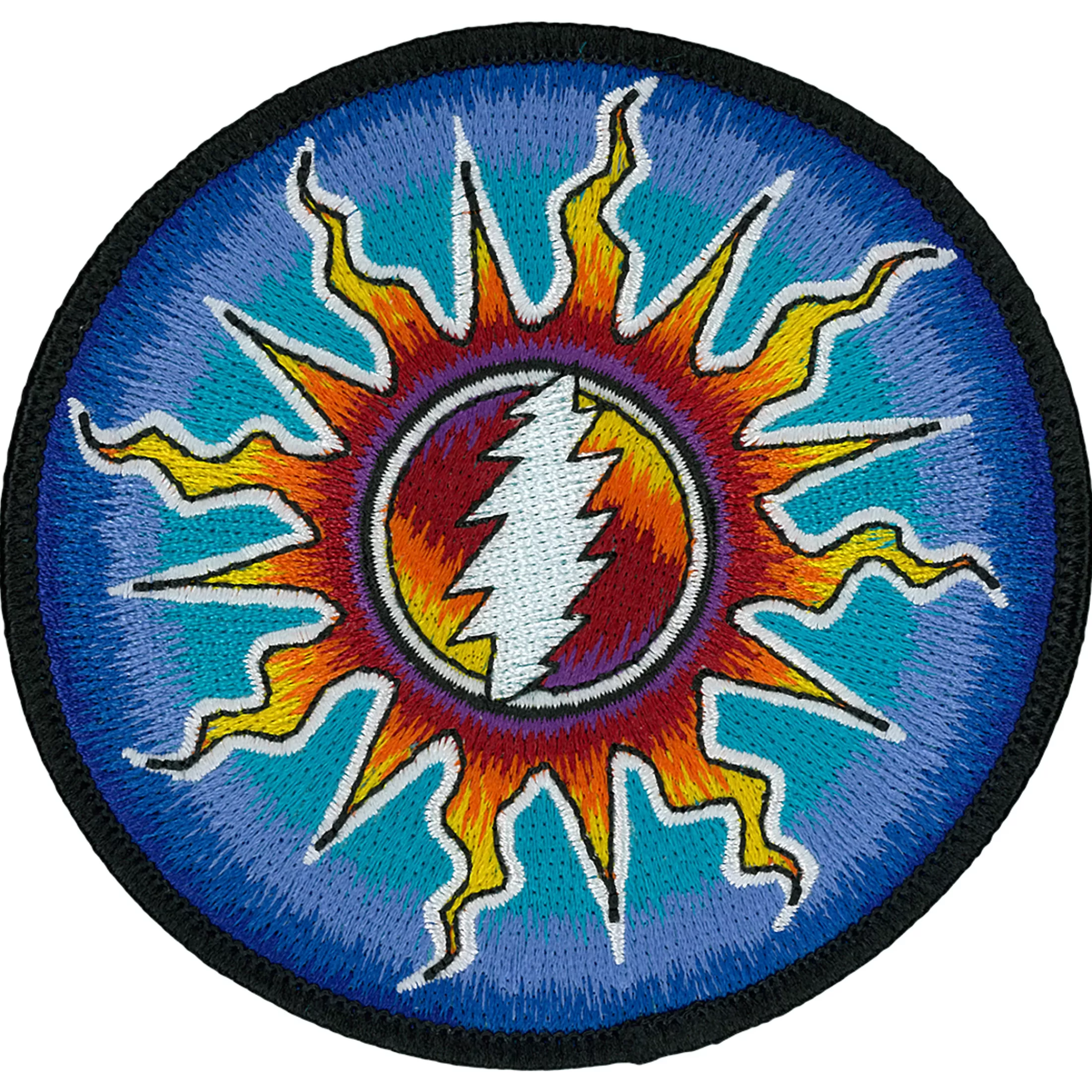 Patches | Grateful Dead<Liquid Blue GD Sunshine Bolt Patch