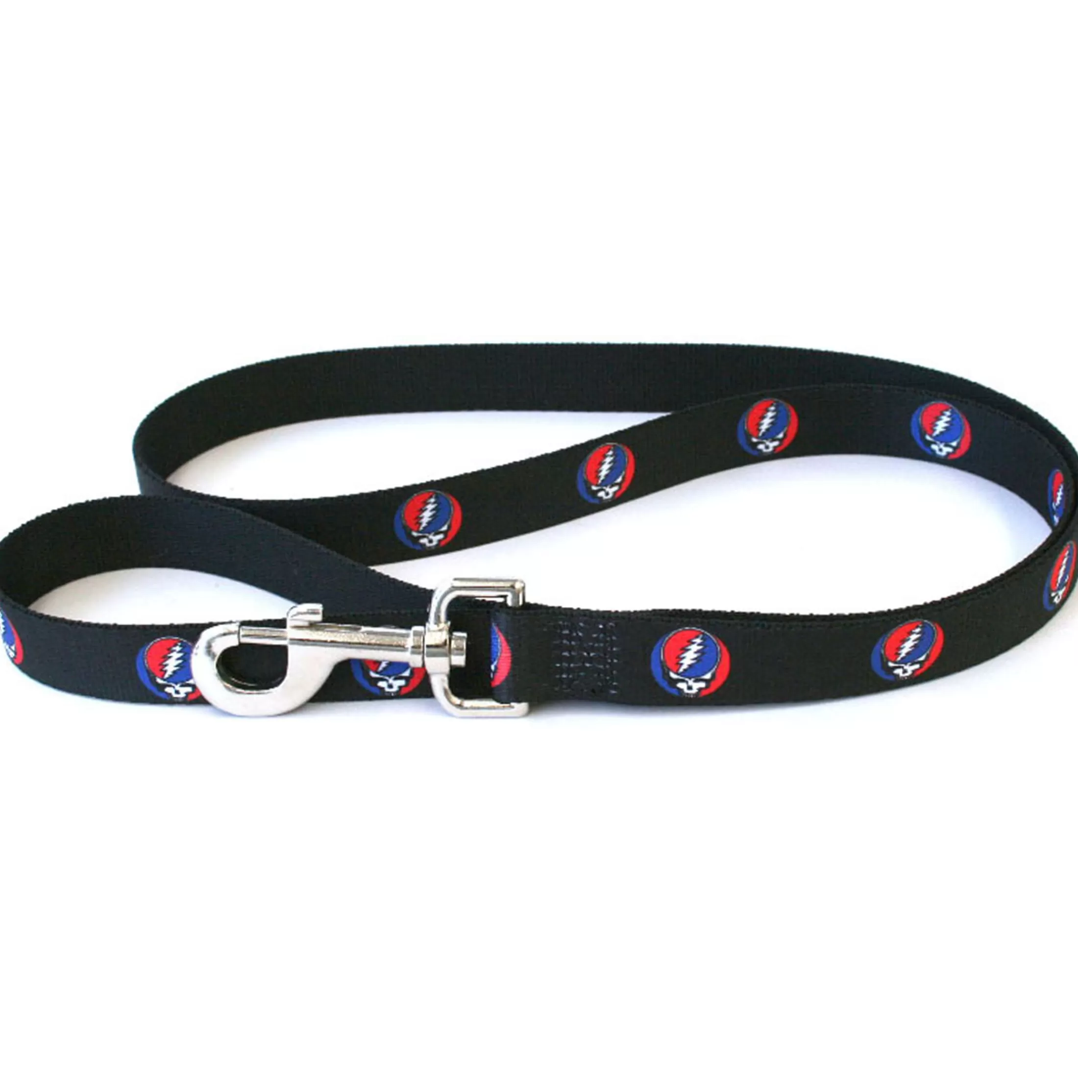 Grateful Dead<Liquid Blue GD SYF Dog Leash Black