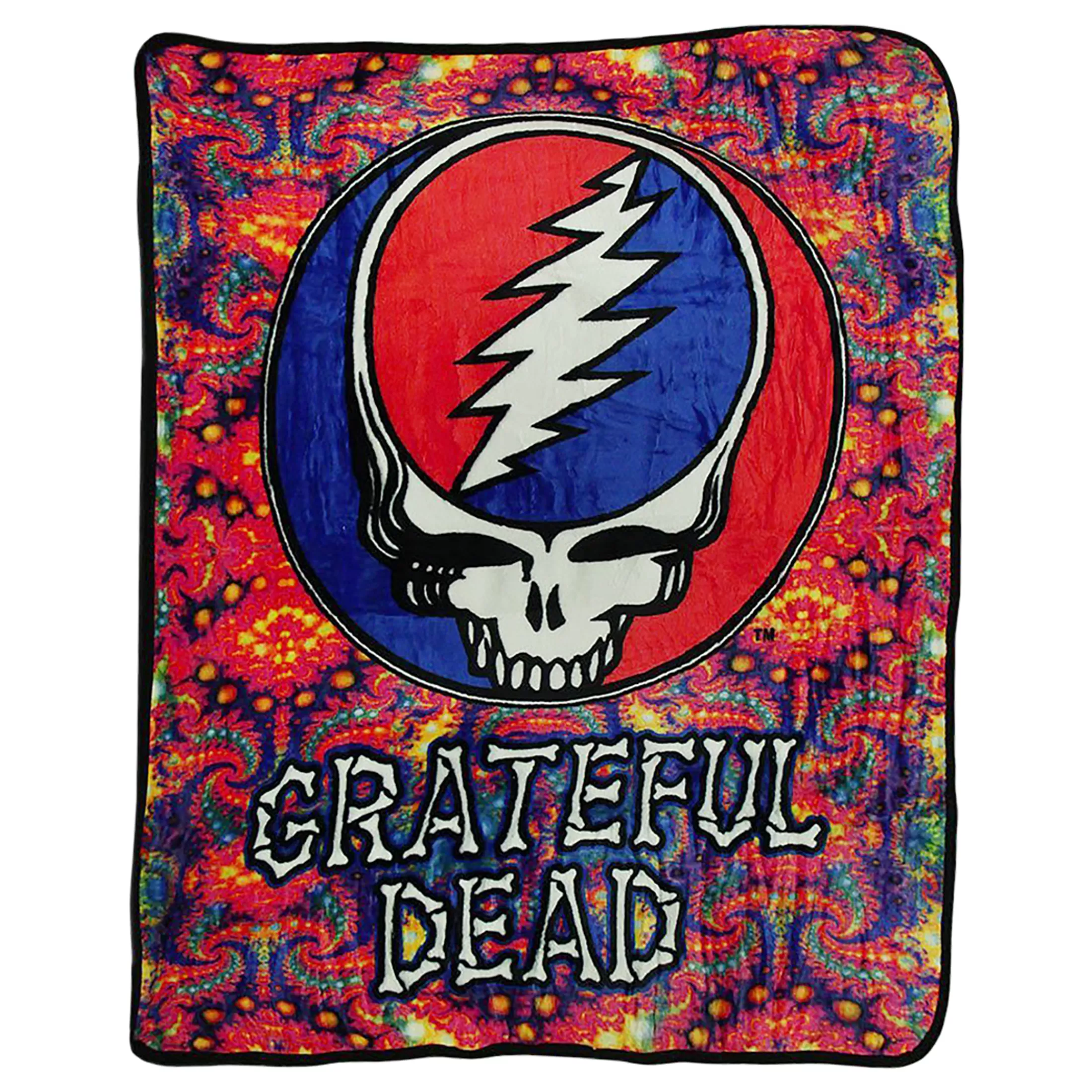 Grateful Dead<Liquid Blue GD SYF Fractal Fleece Blanket