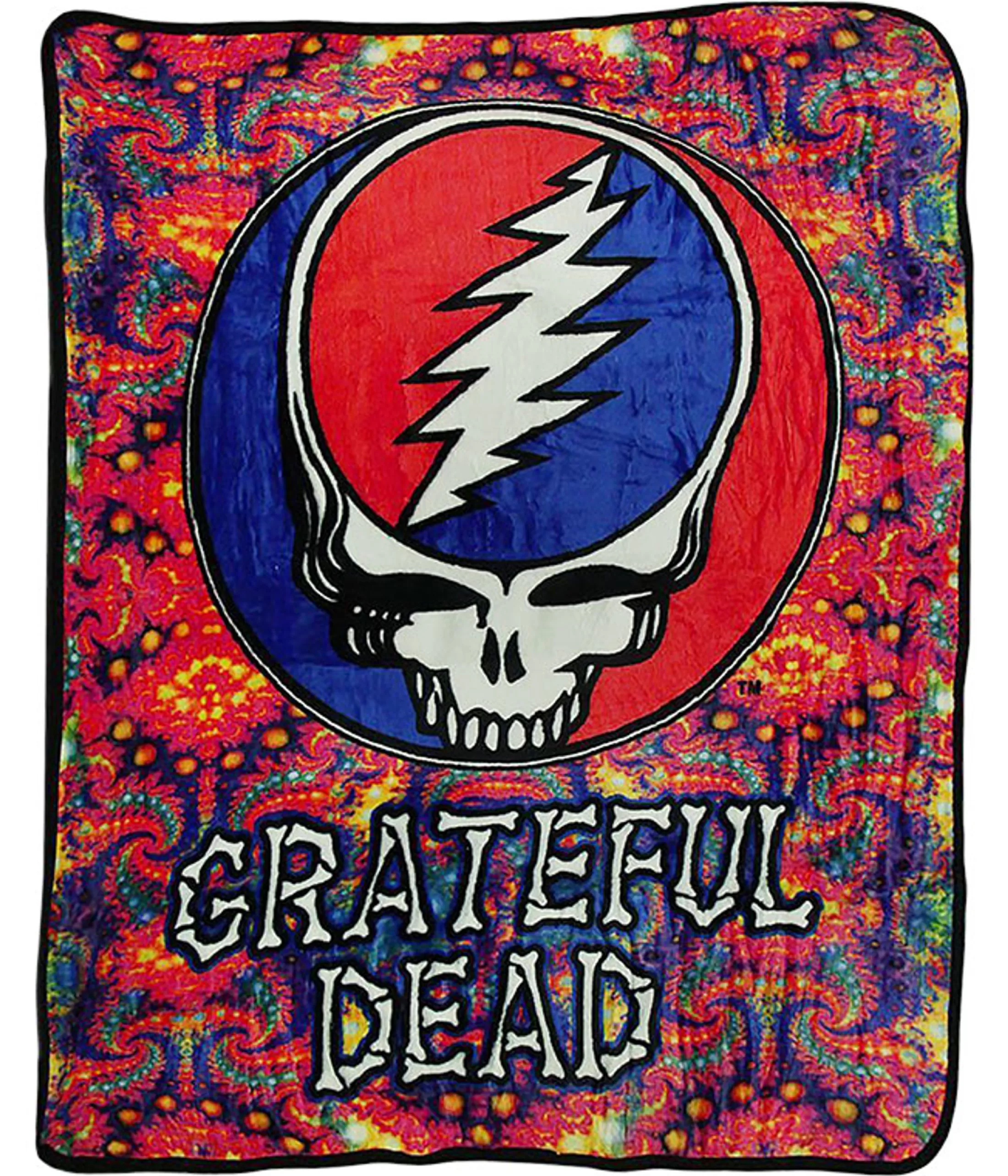 Grateful Dead<Liquid Blue GD SYF Fractal Fleece Blanket