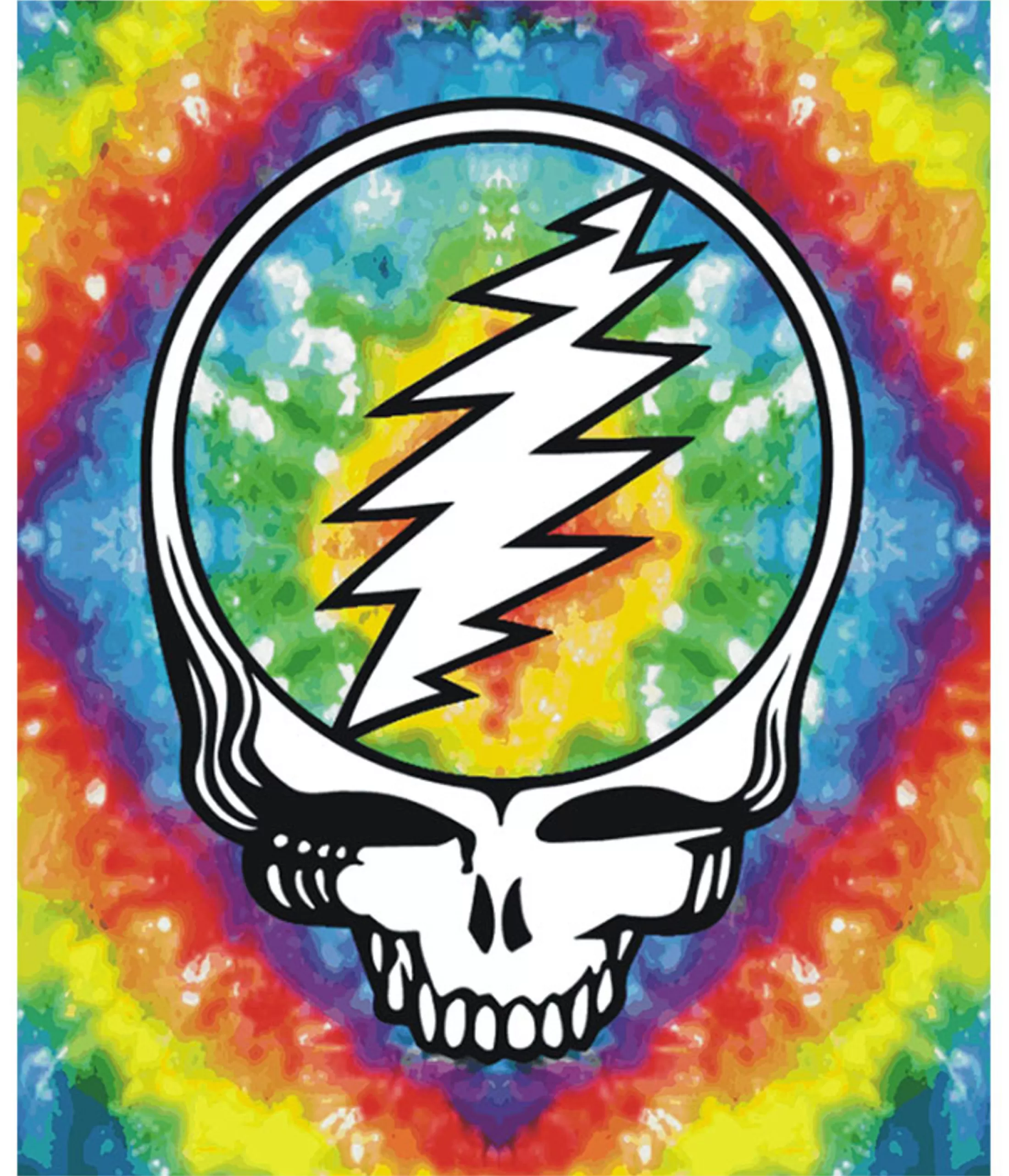 Grateful Dead<Liquid Blue GD SYF Tie-Dye Fleece Blanket