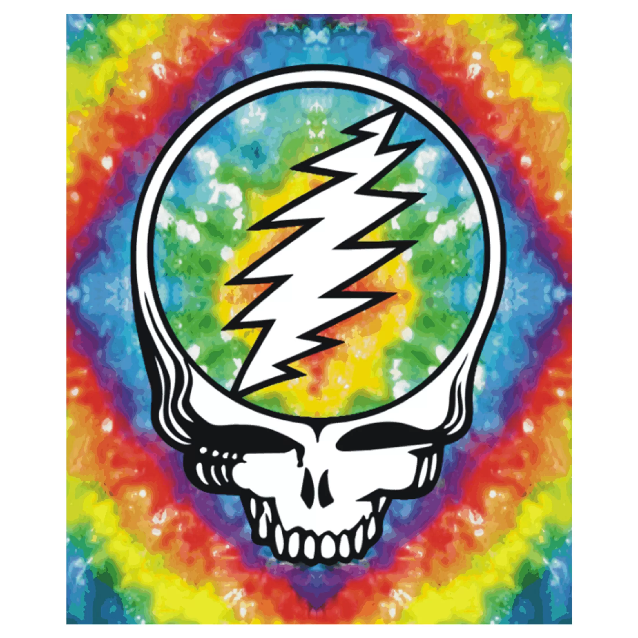 Grateful Dead<Liquid Blue GD SYF Tie-Dye Fleece Blanket