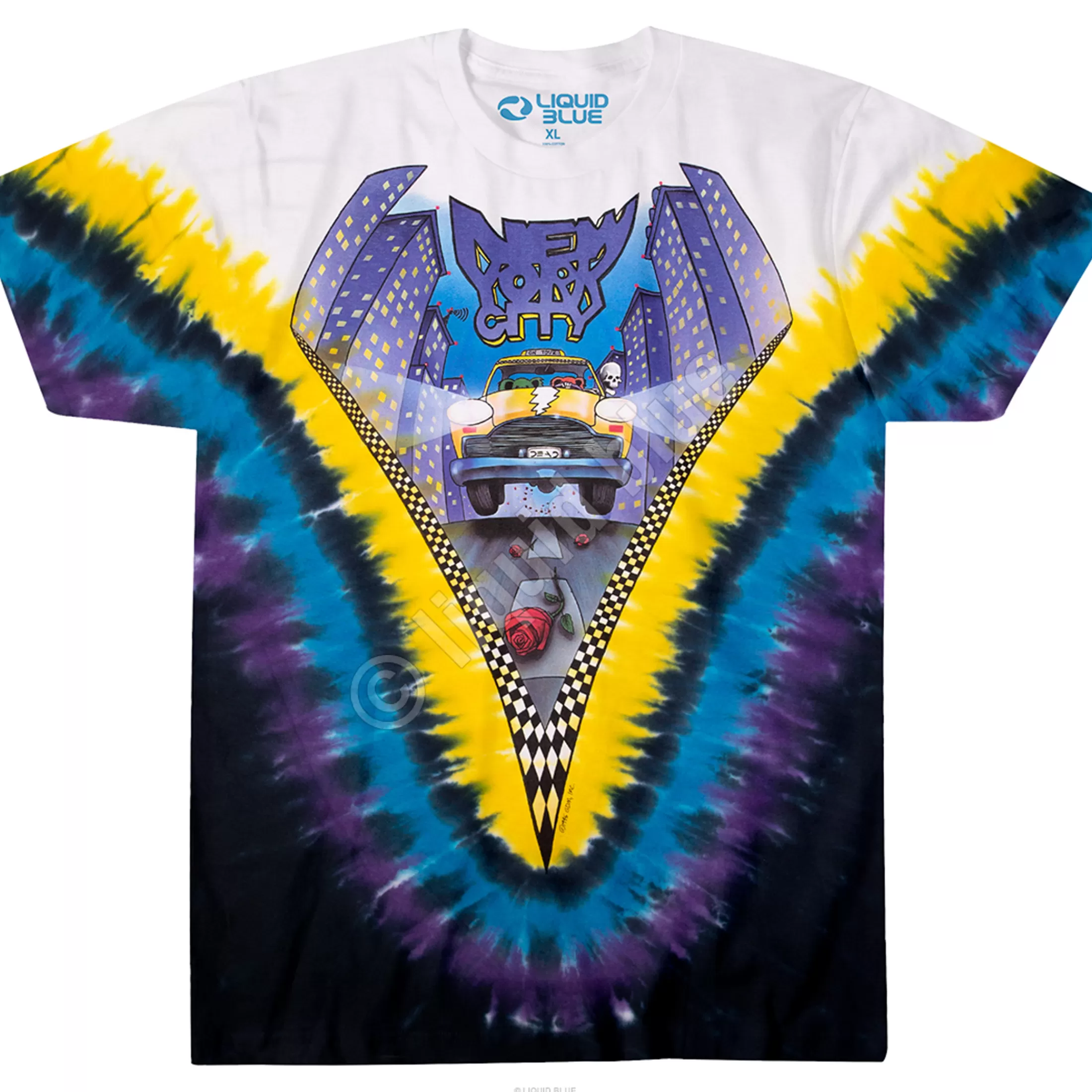 T-Shirt | Grateful Dead<Liquid Blue GD Taxi Tie-Dye T-Shirt