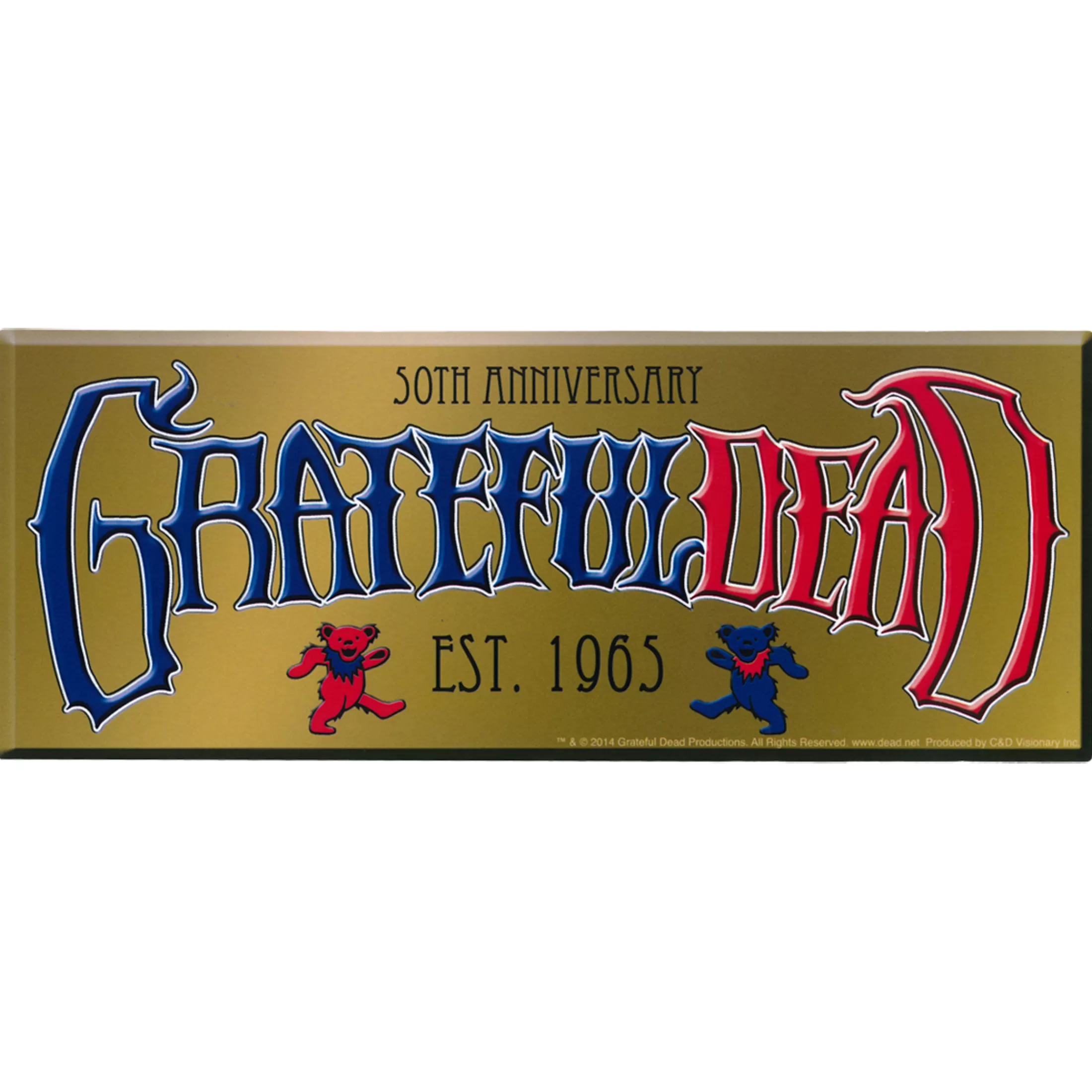 Grateful Dead<Liquid Blue GD 50th Anniversary Established Sticker