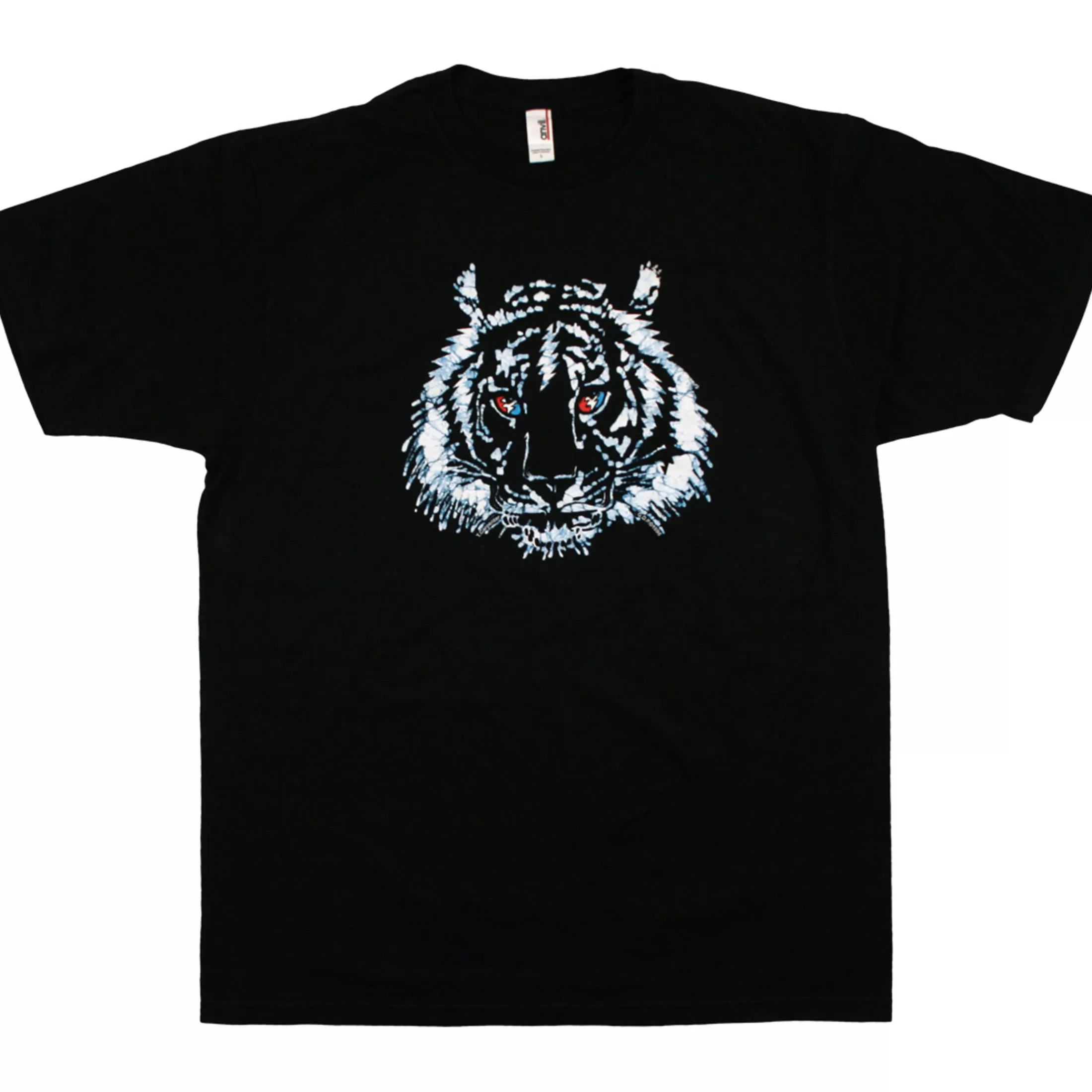 T-Shirt | Grateful Dead<Liquid Blue GD Tiger Batik Bolt Black T-Shirt