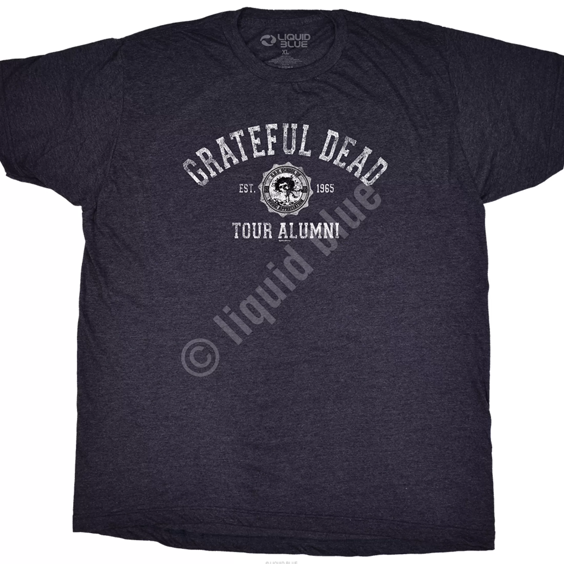 Poly-Cotton T-Shirt | Grateful Dead<Liquid Blue GD Tour Alumni Grey Poly Cotton T-Shirt