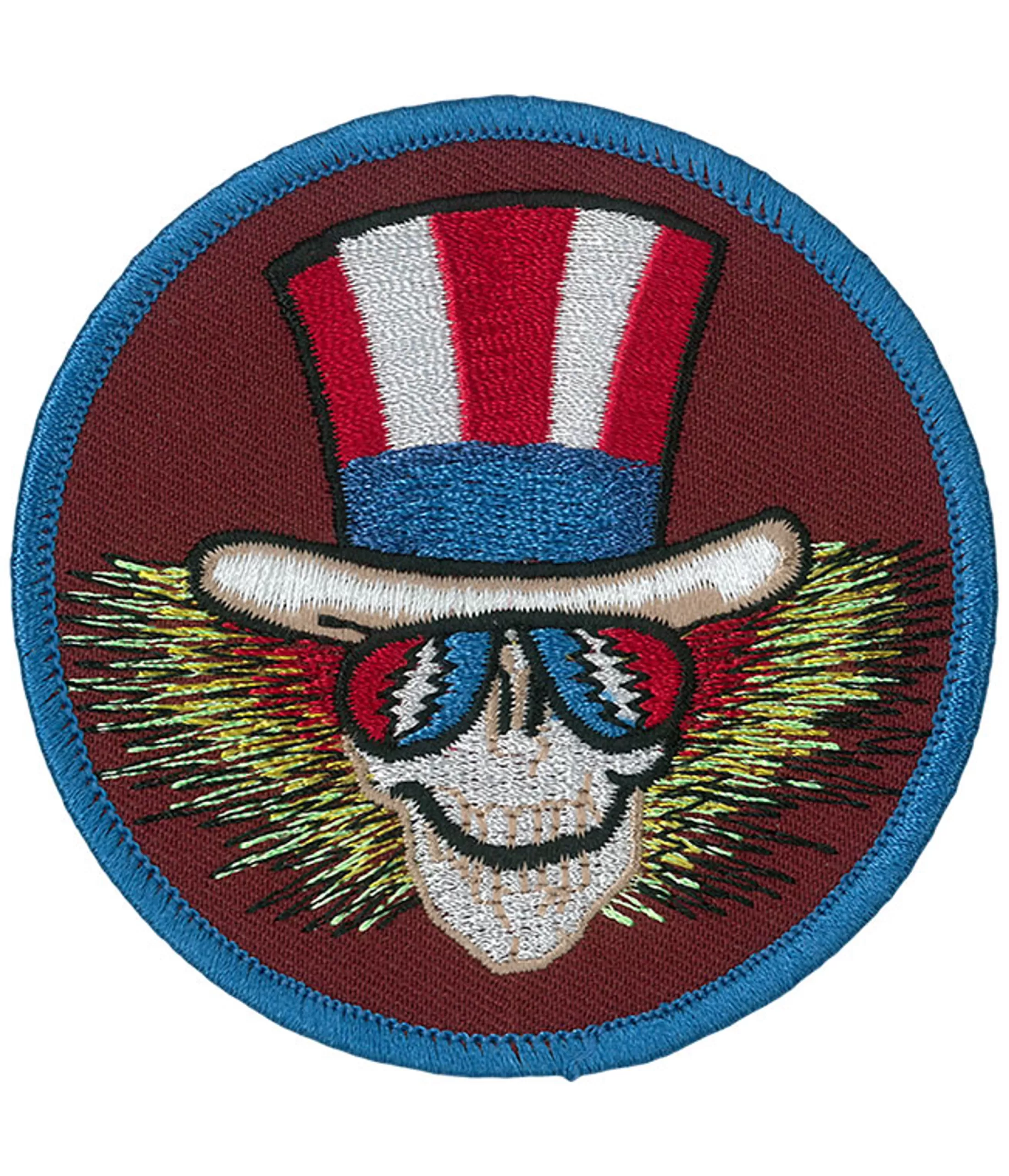 Patches | Grateful Dead<Liquid Blue GD Uncle Sam Circle Patch