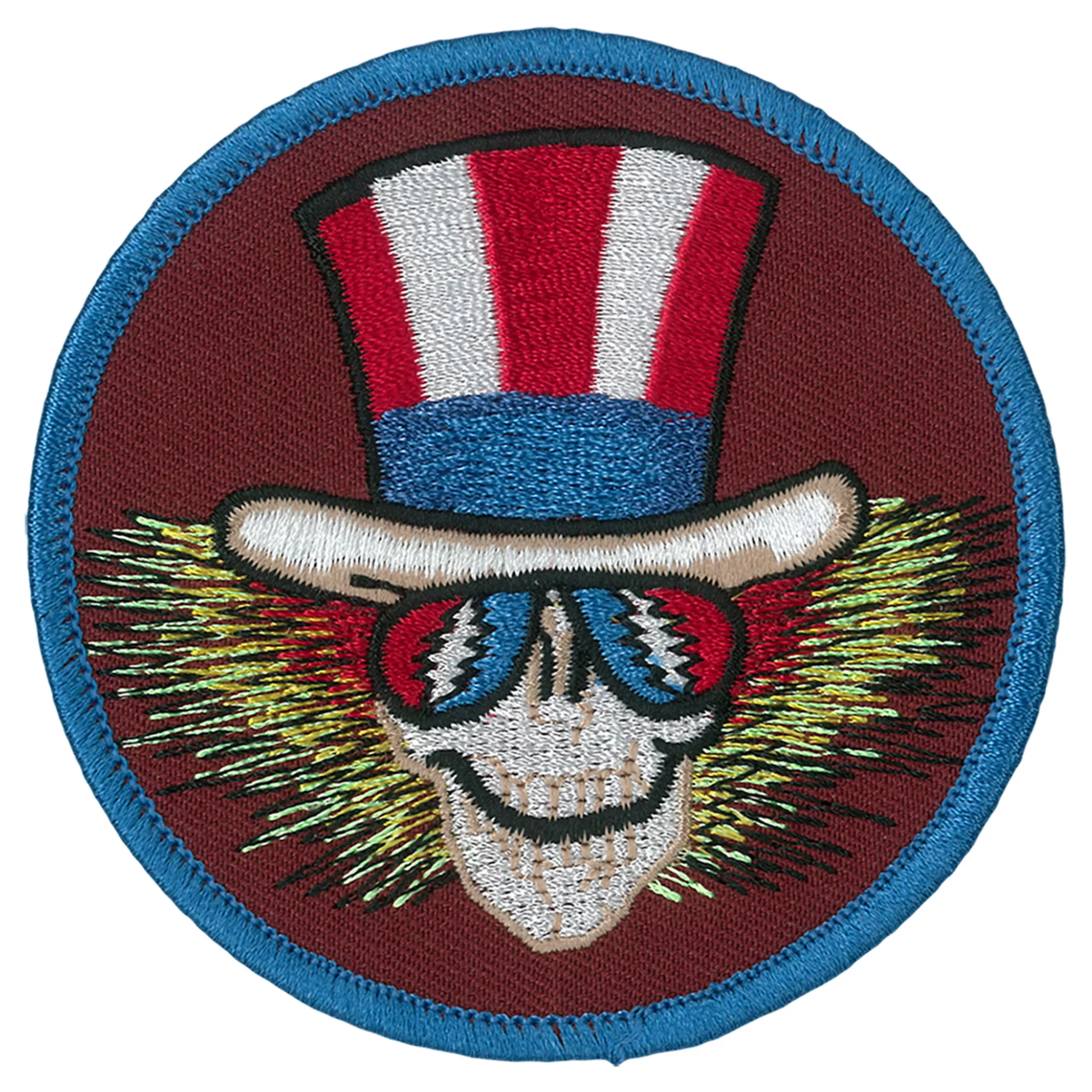 Patches | Grateful Dead<Liquid Blue GD Uncle Sam Circle Patch