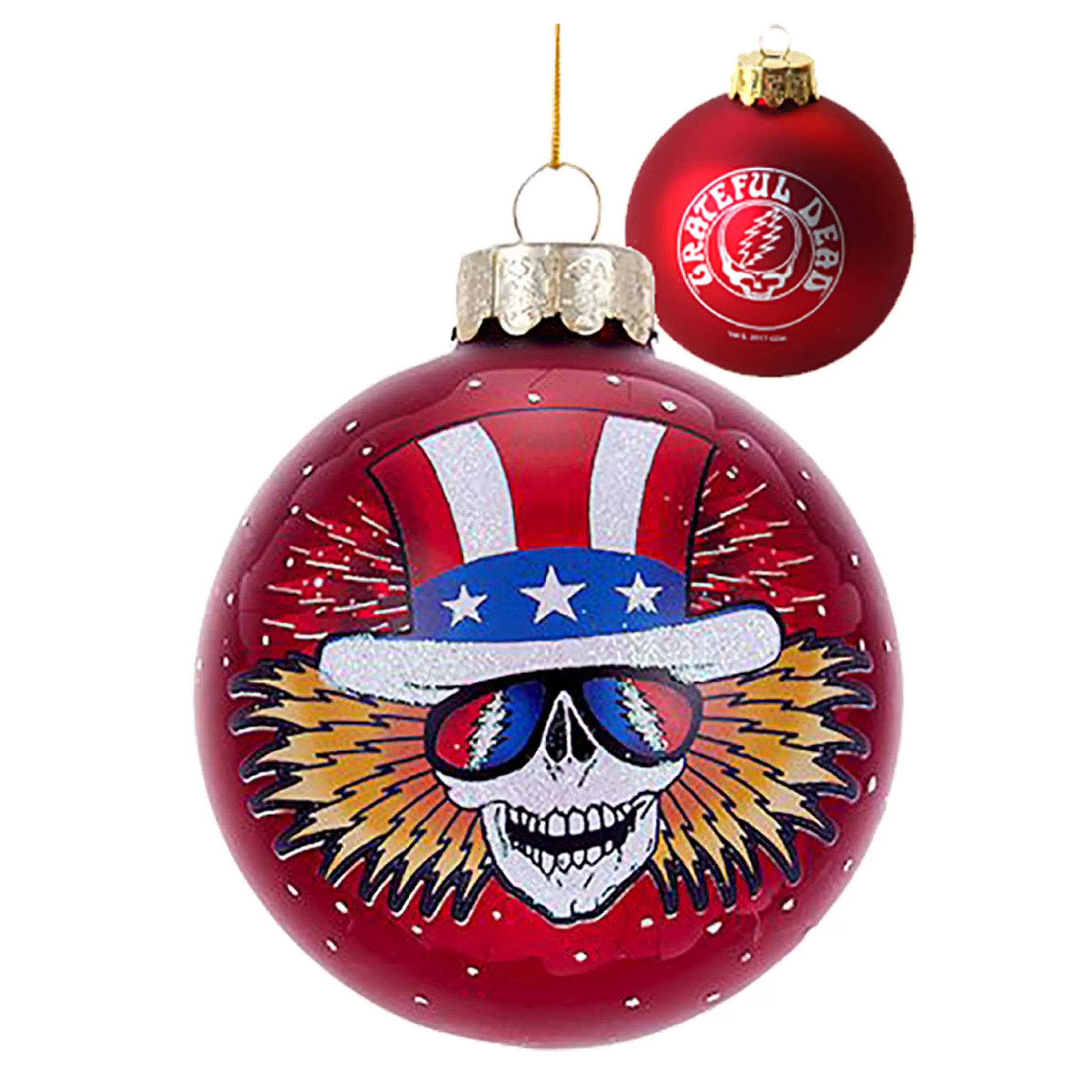 Grateful Dead | Classic<Liquid Blue GD Uncle Sam 80mm Ball Ornament