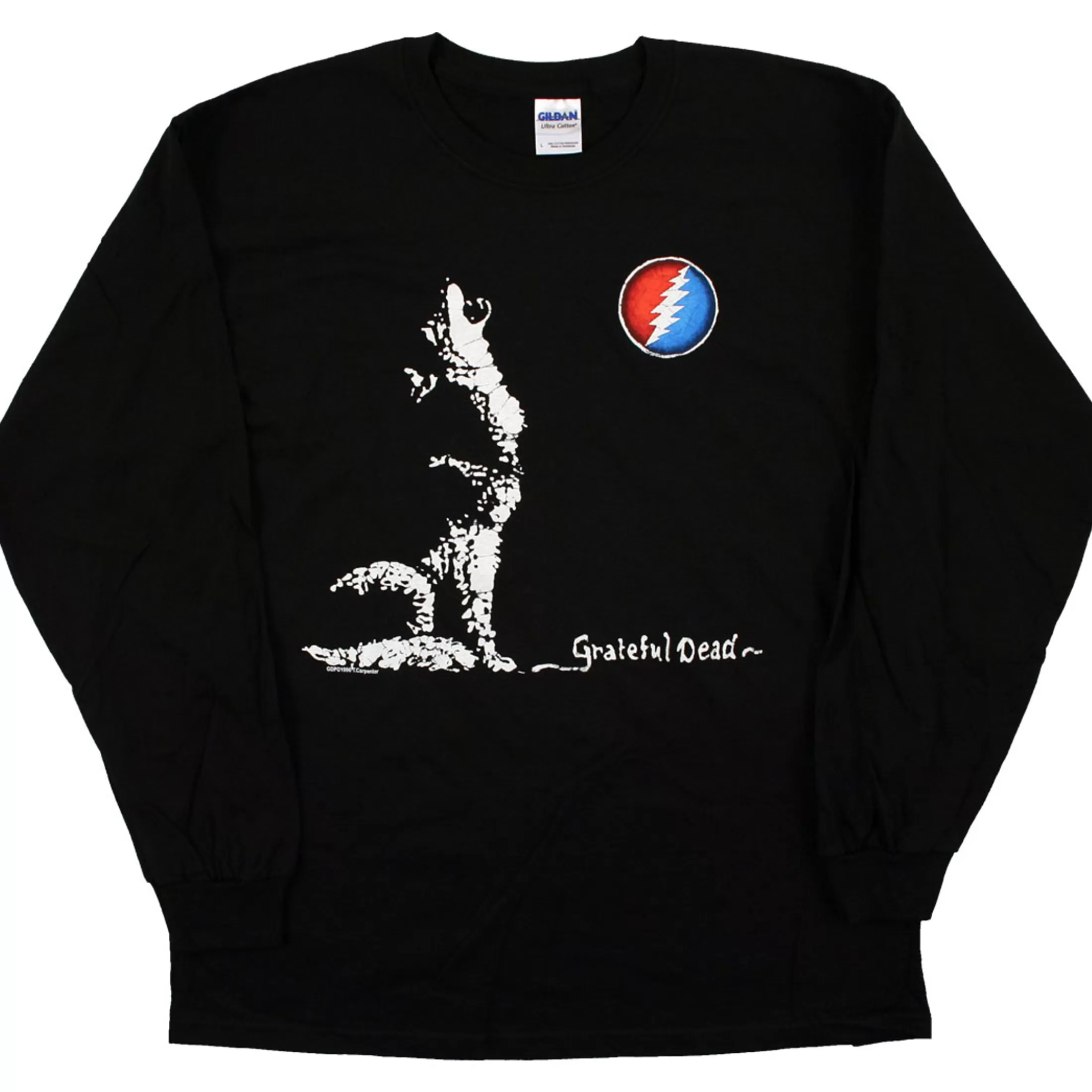 Long Sleeve | Grateful Dead<Liquid Blue GD Wolf Moon Black Long Sleeve T-Shirt