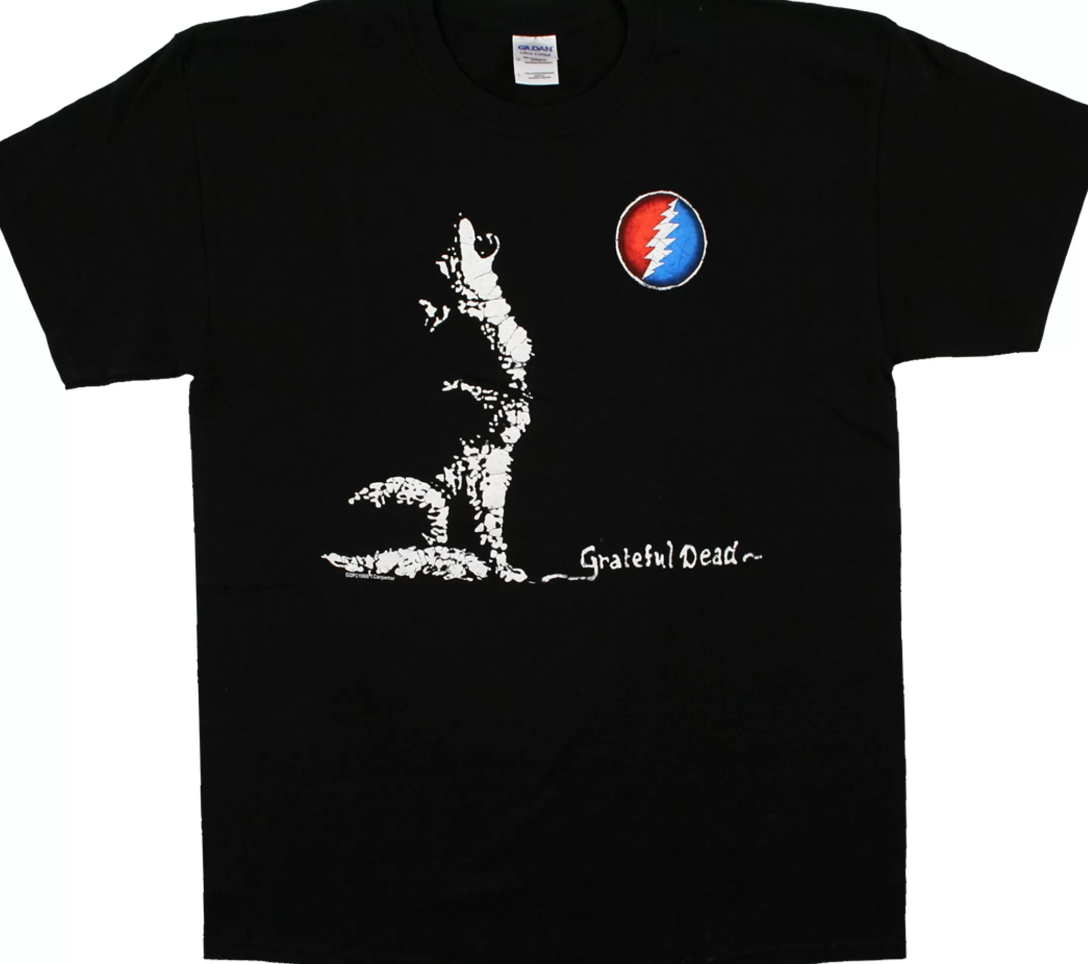 T-Shirt | Grateful Dead<Liquid Blue GD Wolf Moon Black T-Shirt