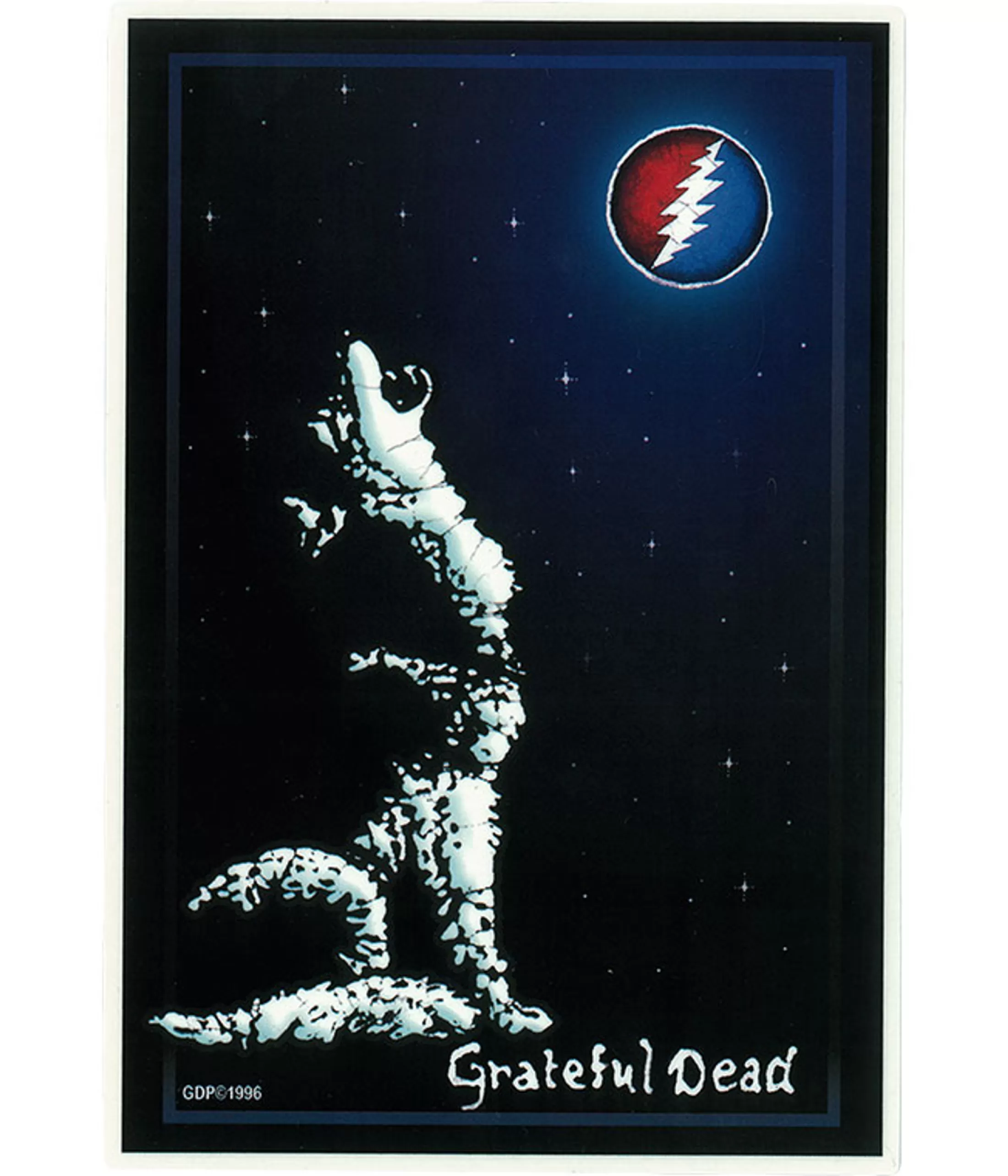 Grateful Dead | Classic<Liquid Blue GD Wolf Moon Sticker