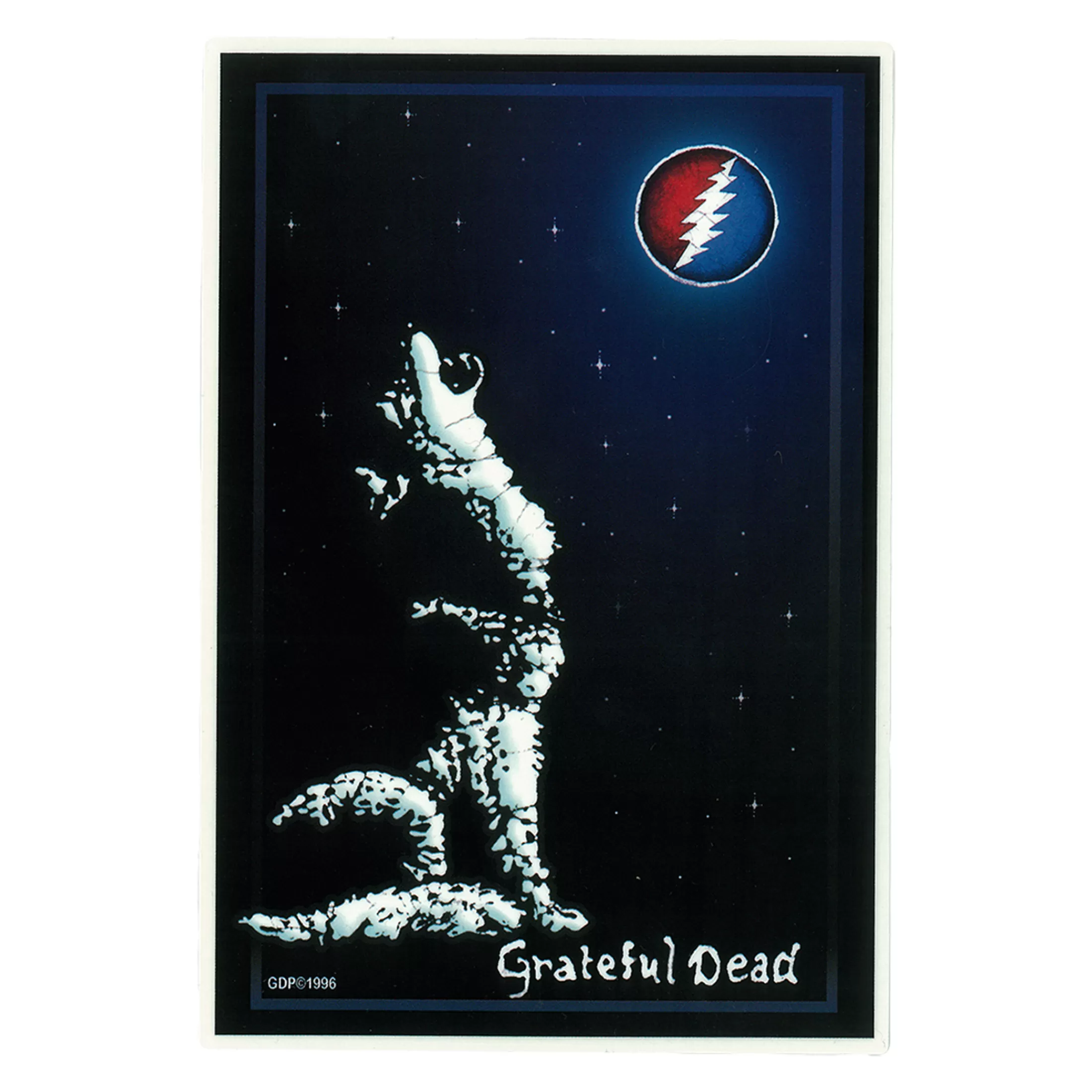 Grateful Dead | Classic<Liquid Blue GD Wolf Moon Sticker