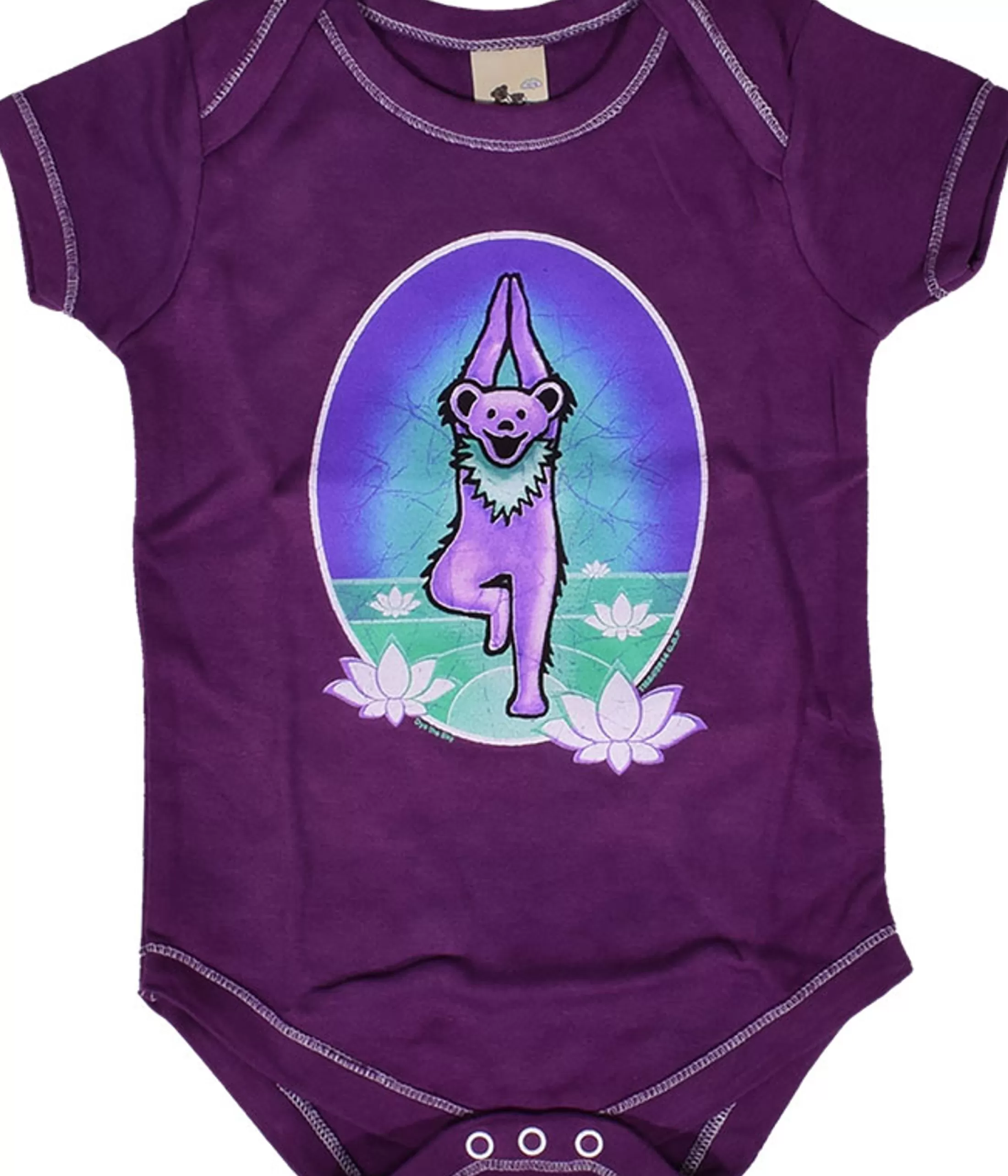 Onesies | Grateful Dead<Liquid Blue GD Yoga Bear Purple Onesie