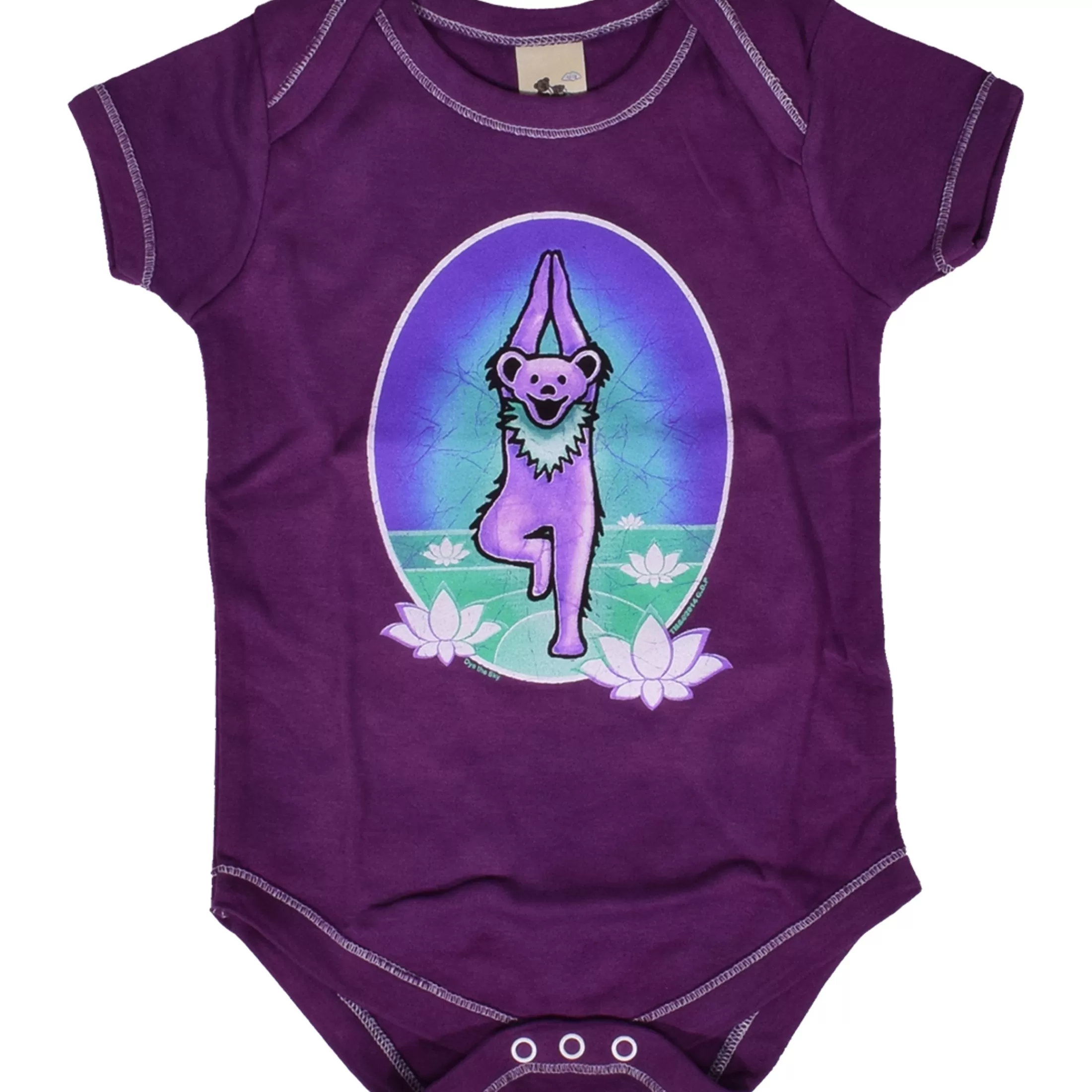 Onesies | Grateful Dead<Liquid Blue GD Yoga Bear Purple Onesie