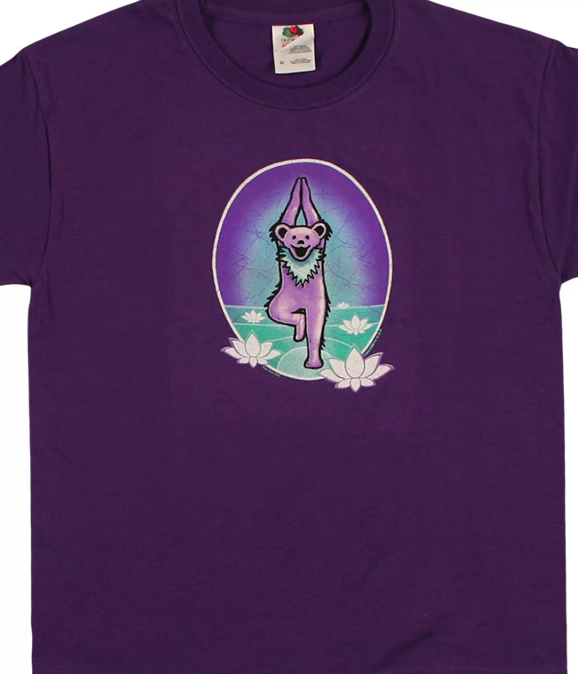 Youth | Grateful Dead<Liquid Blue GD Yoga Bear Youth Purple T-Shirt