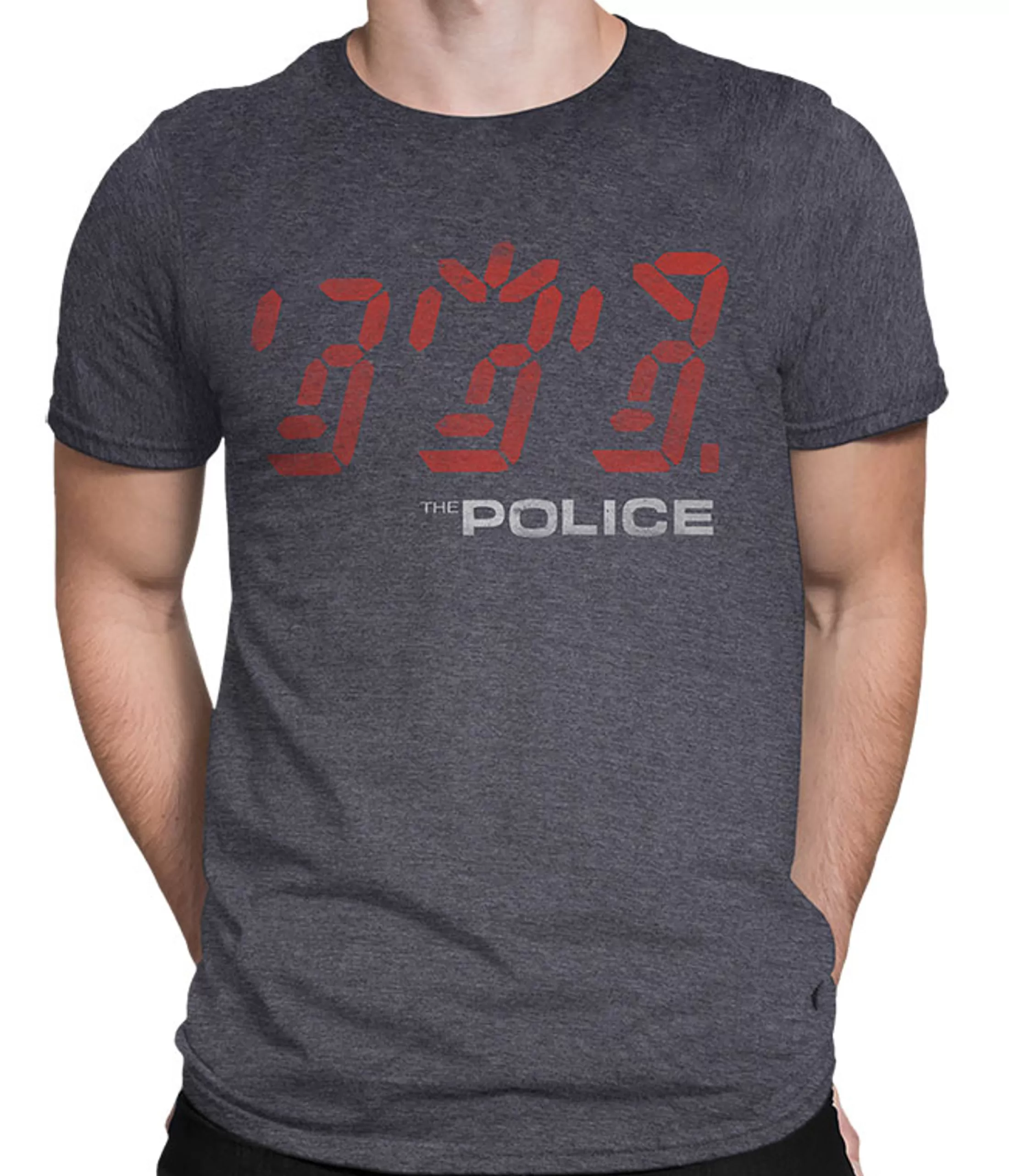 Poly-Cotton T-Shirt | The Police<Liquid Blue Ghost in the Machine Dark Heather Poly-Cotton T-Shirt