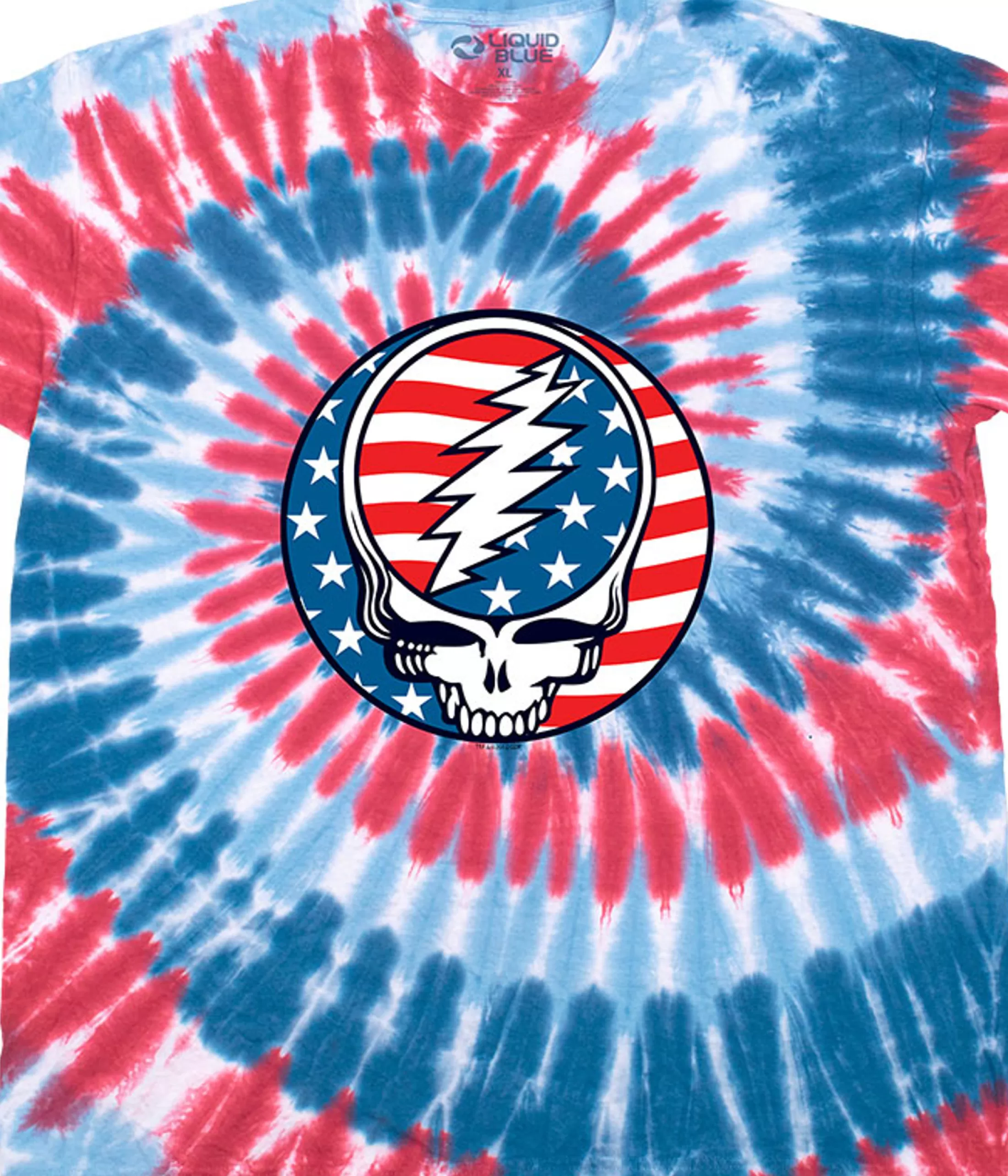 T-Shirt | Grateful Dead<Liquid Blue Glory Spiral Tie-Dye T-Shirt