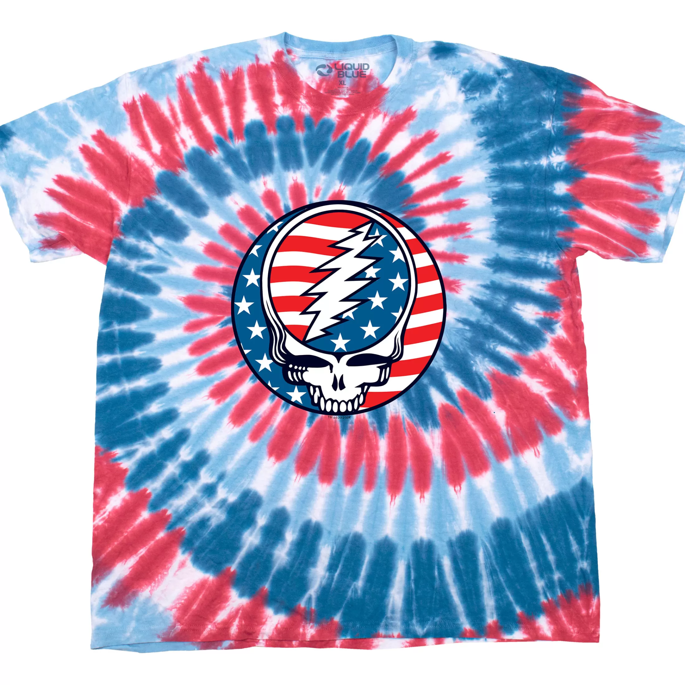 T-Shirt | Grateful Dead<Liquid Blue Glory Spiral Tie-Dye T-Shirt