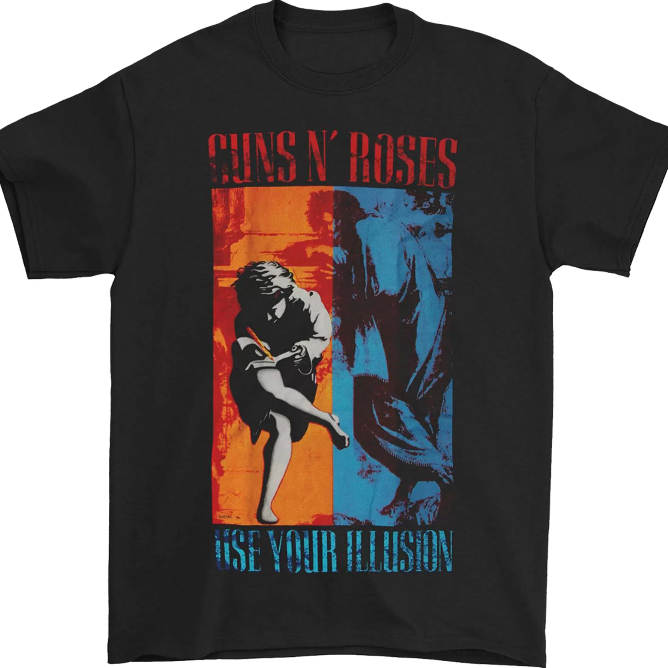 T-Shirt | Guns N Roses<Liquid Blue GNR 91 Illusions Black T-Shirt