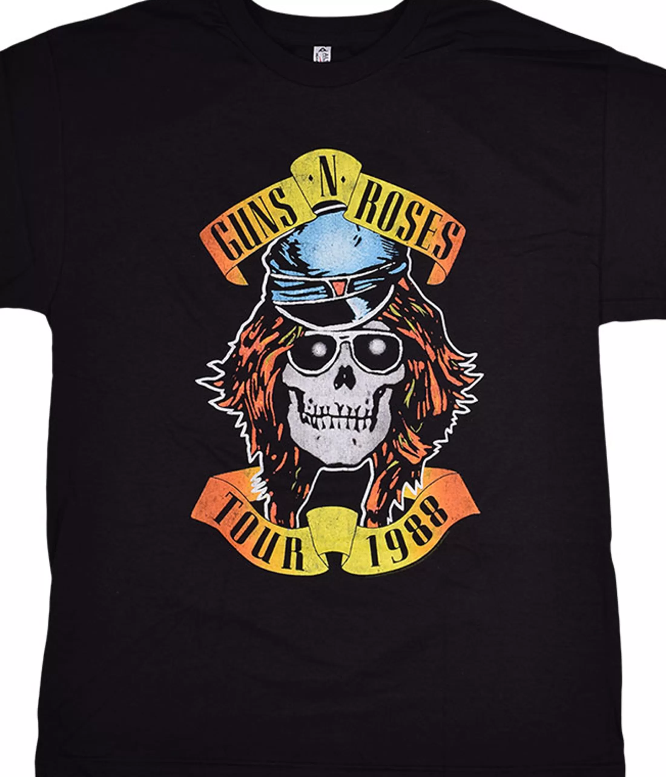 T-Shirt | Guns N Roses<Liquid Blue GNR Appetite 1988 Tour Black T-Shirt