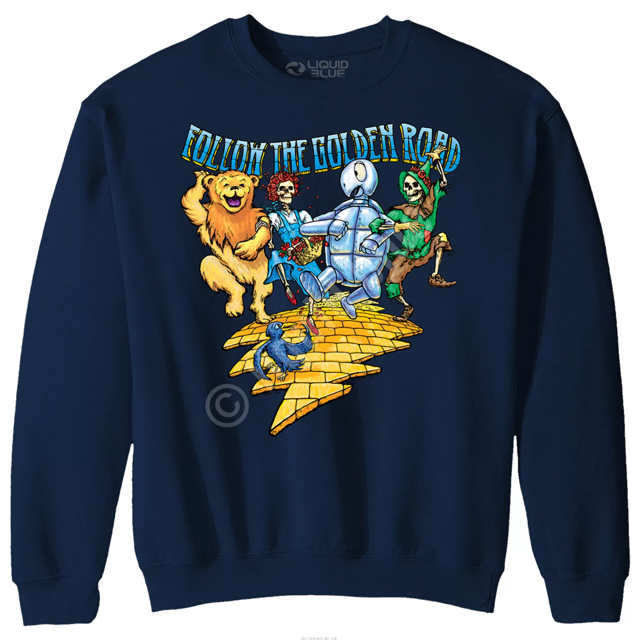 Sweatshirt | Grateful Dead<Liquid Blue Golden Road Navy Sweatshirt