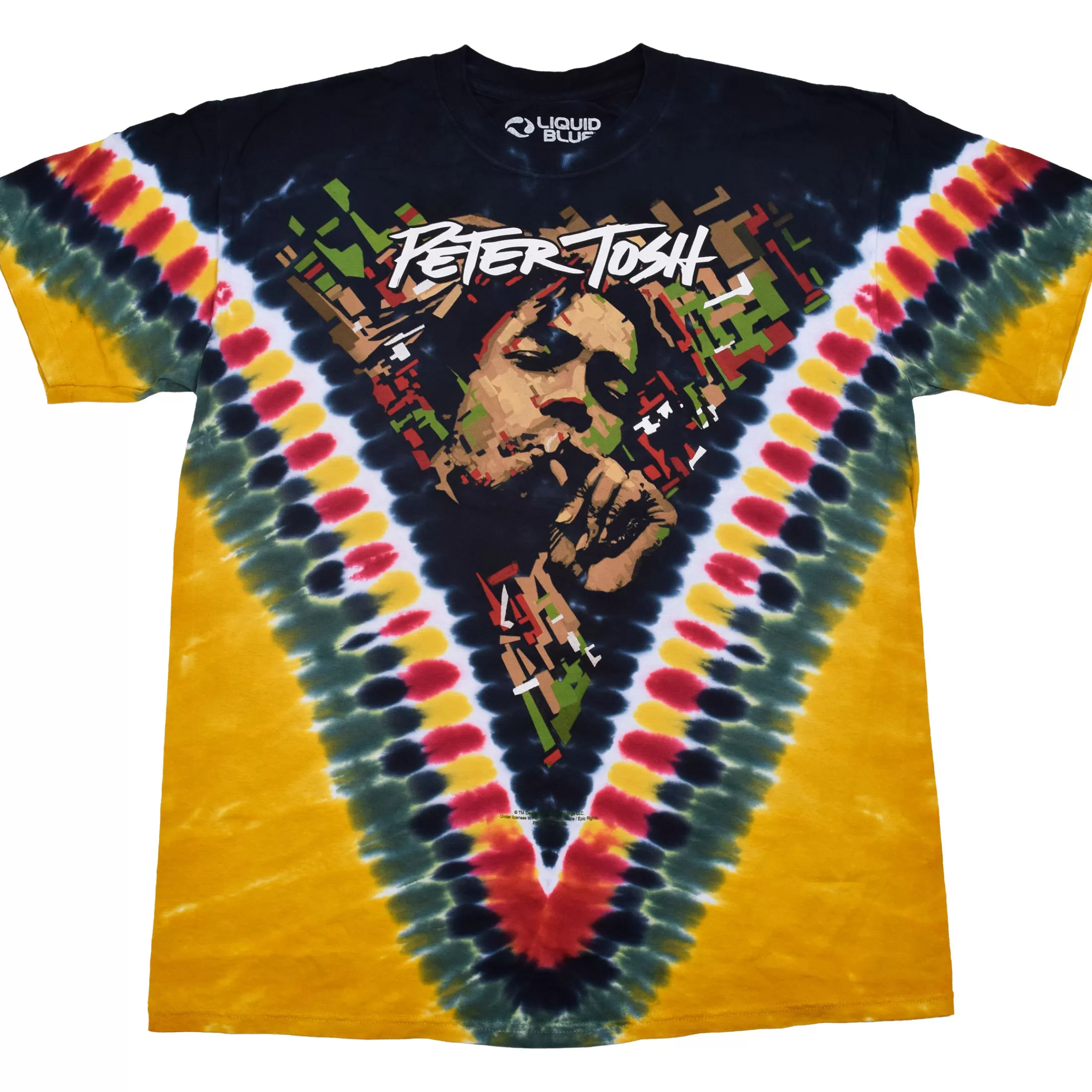 T-Shirt | Peter Tosh<Liquid Blue Golden V Tie-Dye T-Shirt