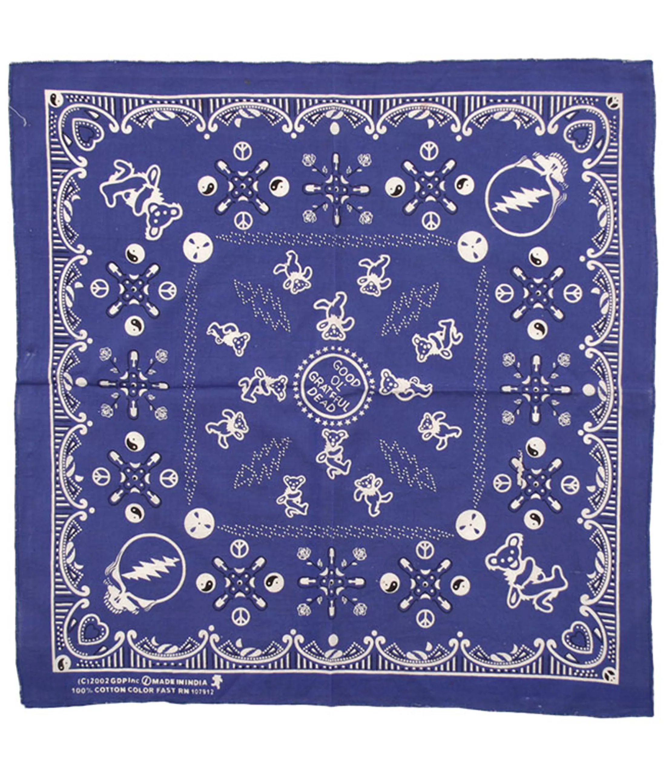 Bandanas | Grateful Dead<Liquid Blue Good Ol GD Navy Bandana