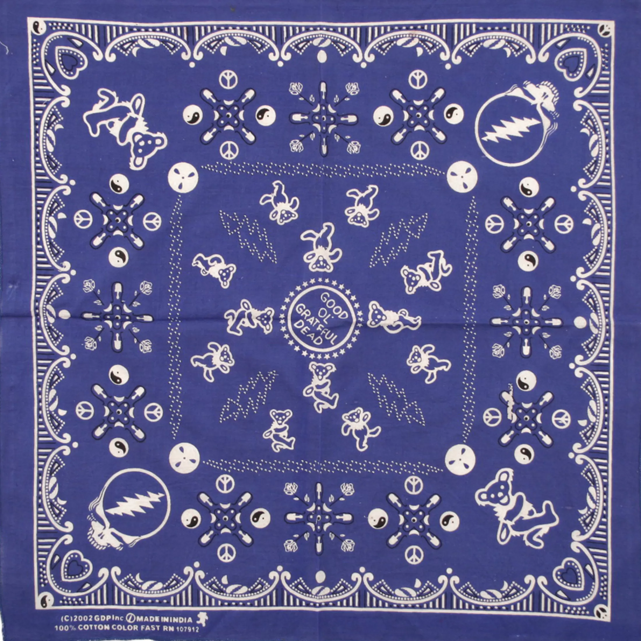 Bandanas | Grateful Dead<Liquid Blue Good Ol GD Navy Bandana