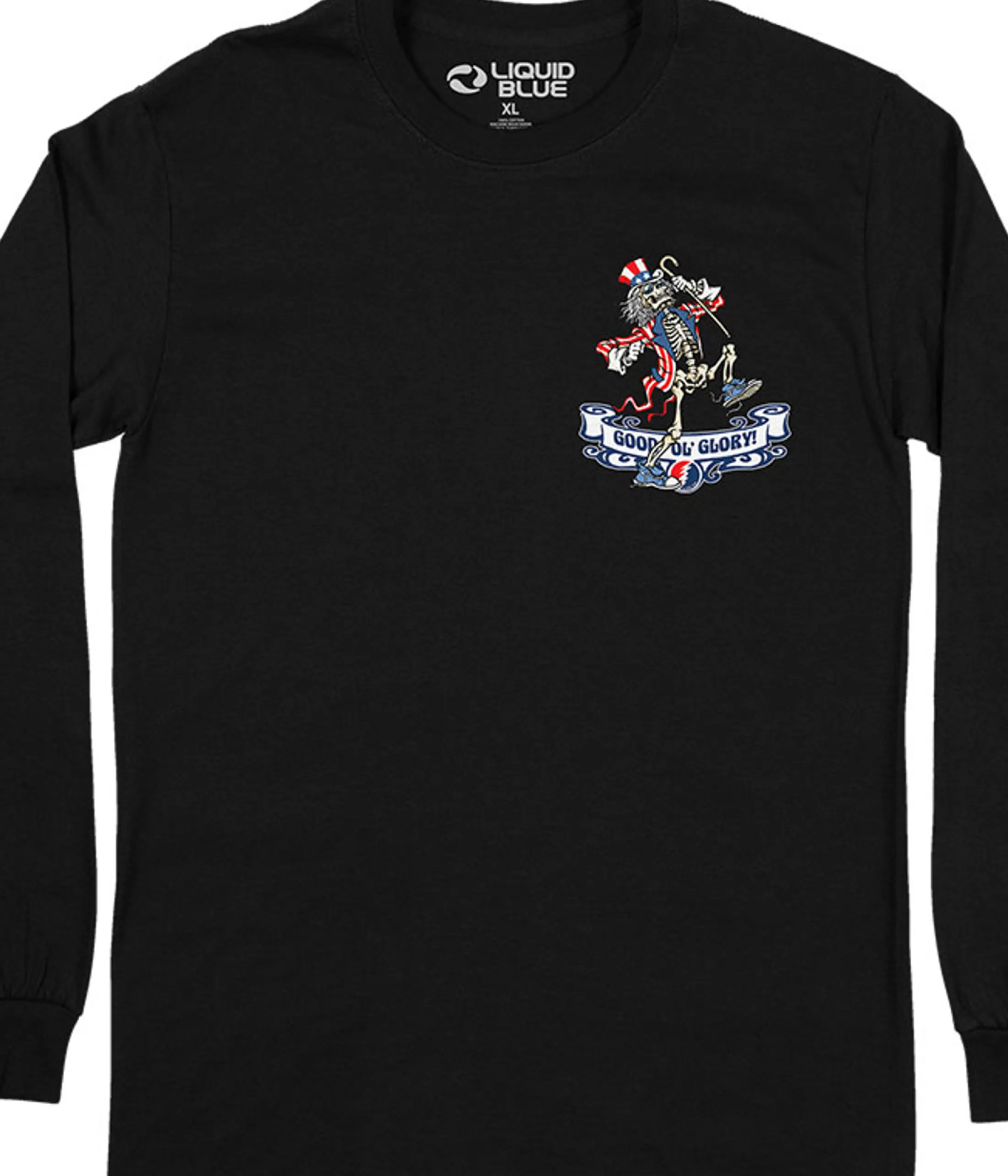 Long Sleeve | Grateful Dead<Liquid Blue Good Ol Glory Chest Long Sleeve T-Shirt