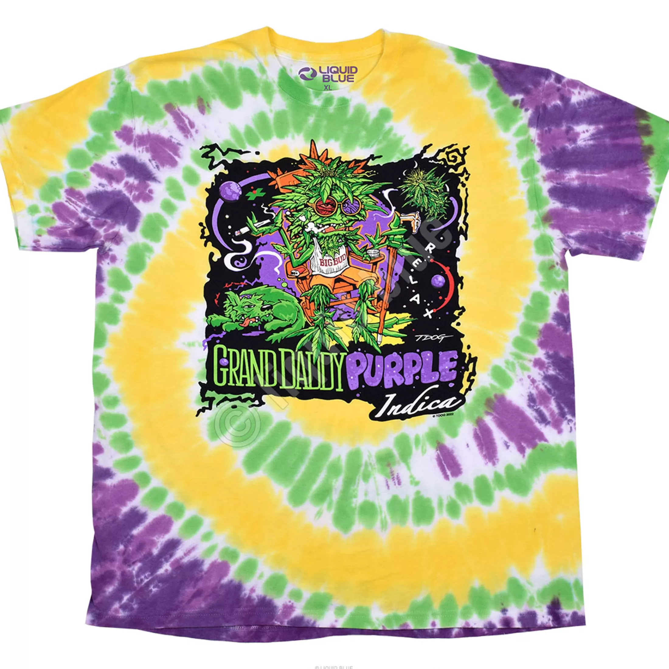 T-Shirt | Tdog<Liquid Blue Grand Daddy Purple Tie-Dye T-Shirt