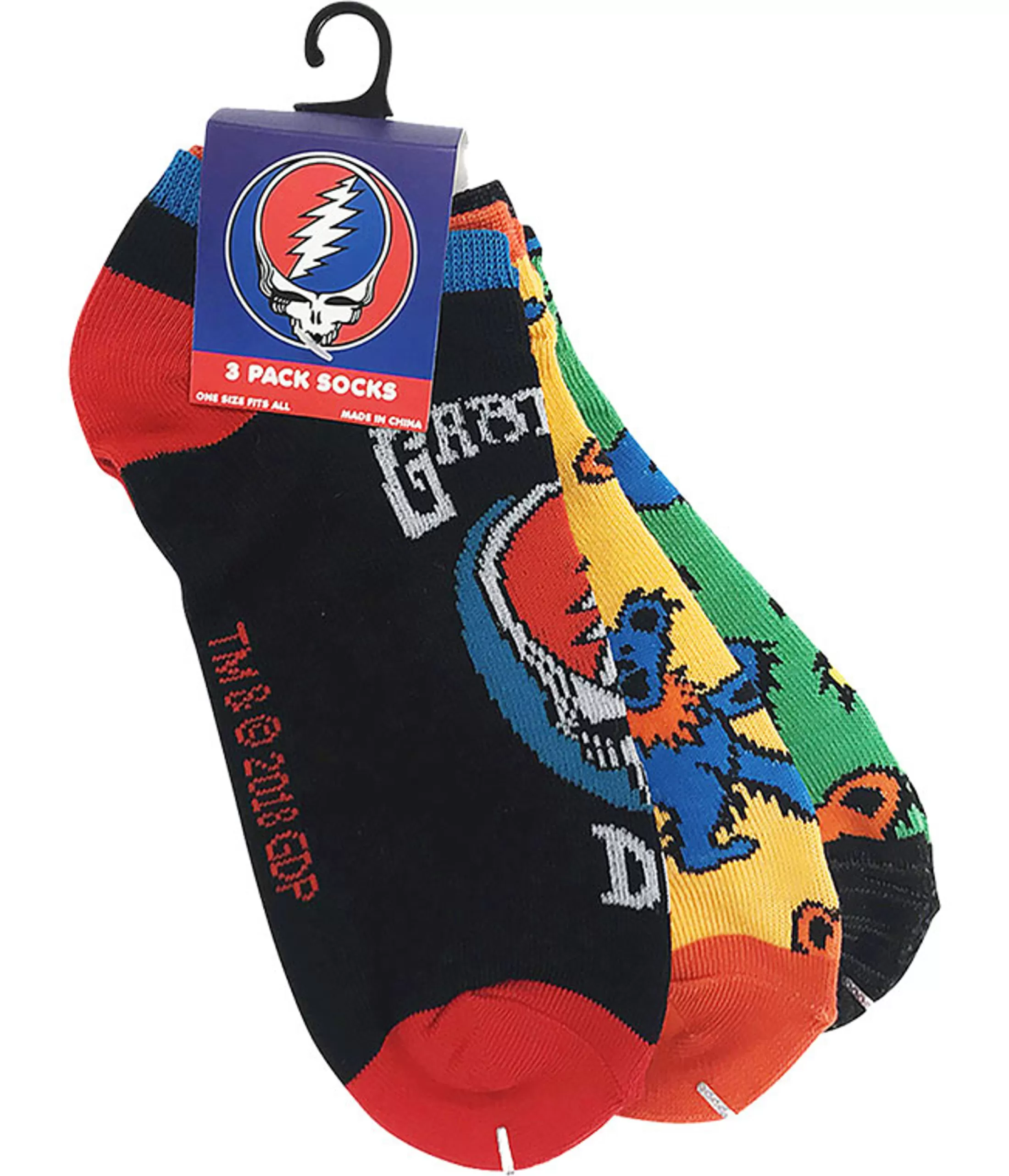 Socks | Grateful Dead<Liquid Blue Grateful Dead 3 Pack Ankle Socks