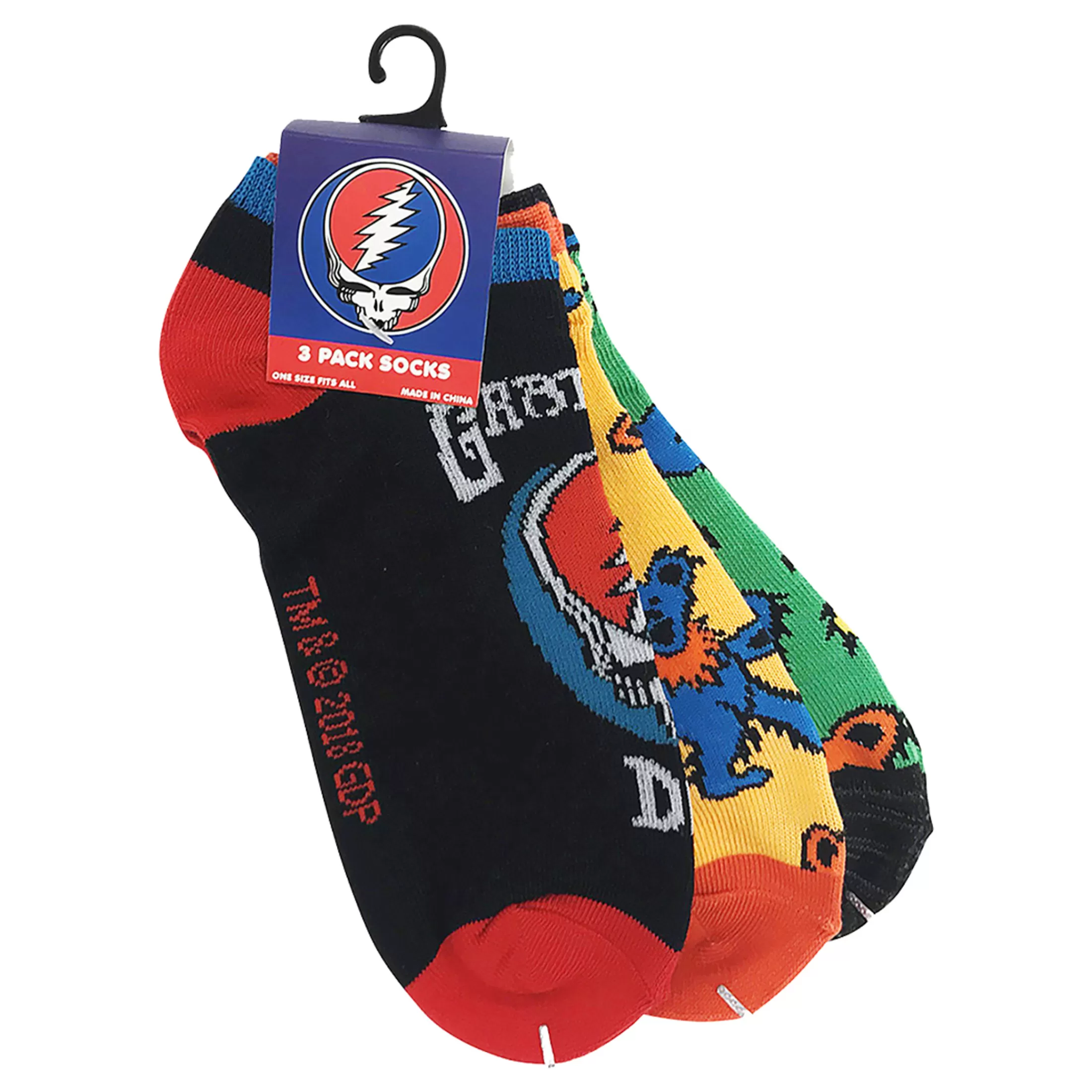 Socks | Grateful Dead<Liquid Blue Grateful Dead 3 Pack Ankle Socks