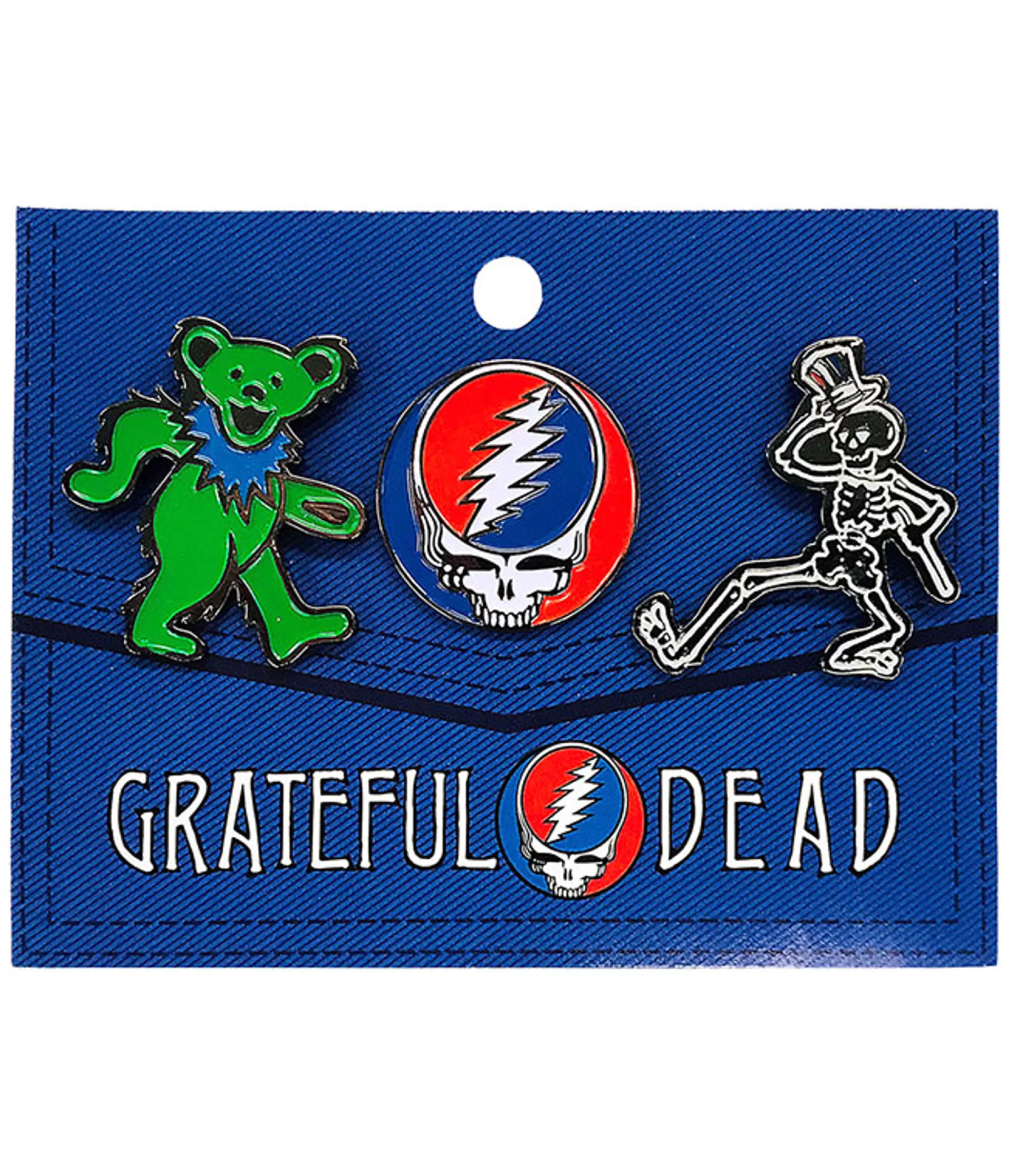 Pins | Grateful Dead<Liquid Blue Grateful Dead 3 Pack Enamel Pin Set