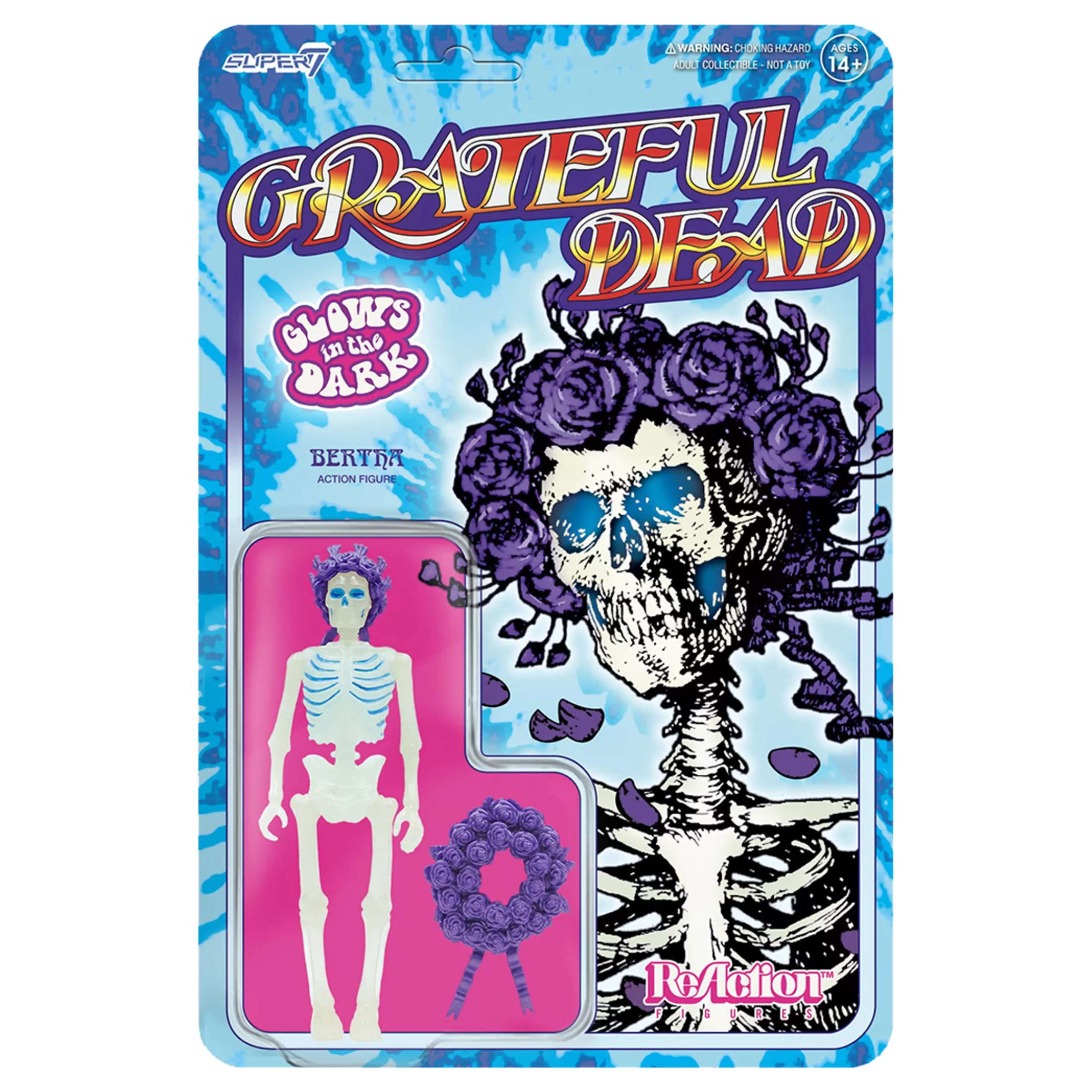 Grateful Dead<Liquid Blue Grateful Dead Bertha Glow ReAction Figure